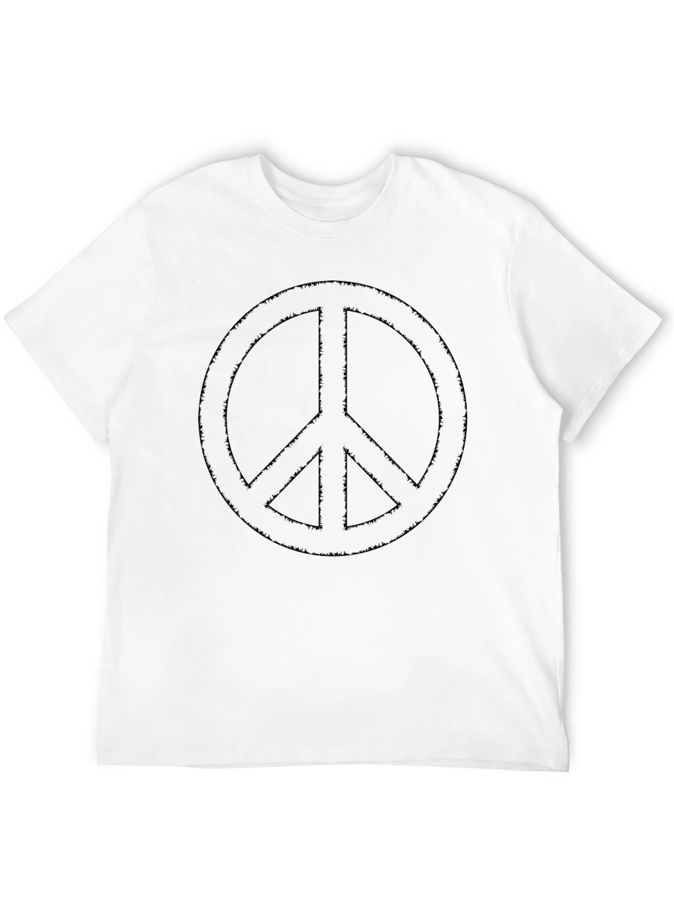 Black Peace Sign Graphic T-Shirt - Classic Comfort view 12
