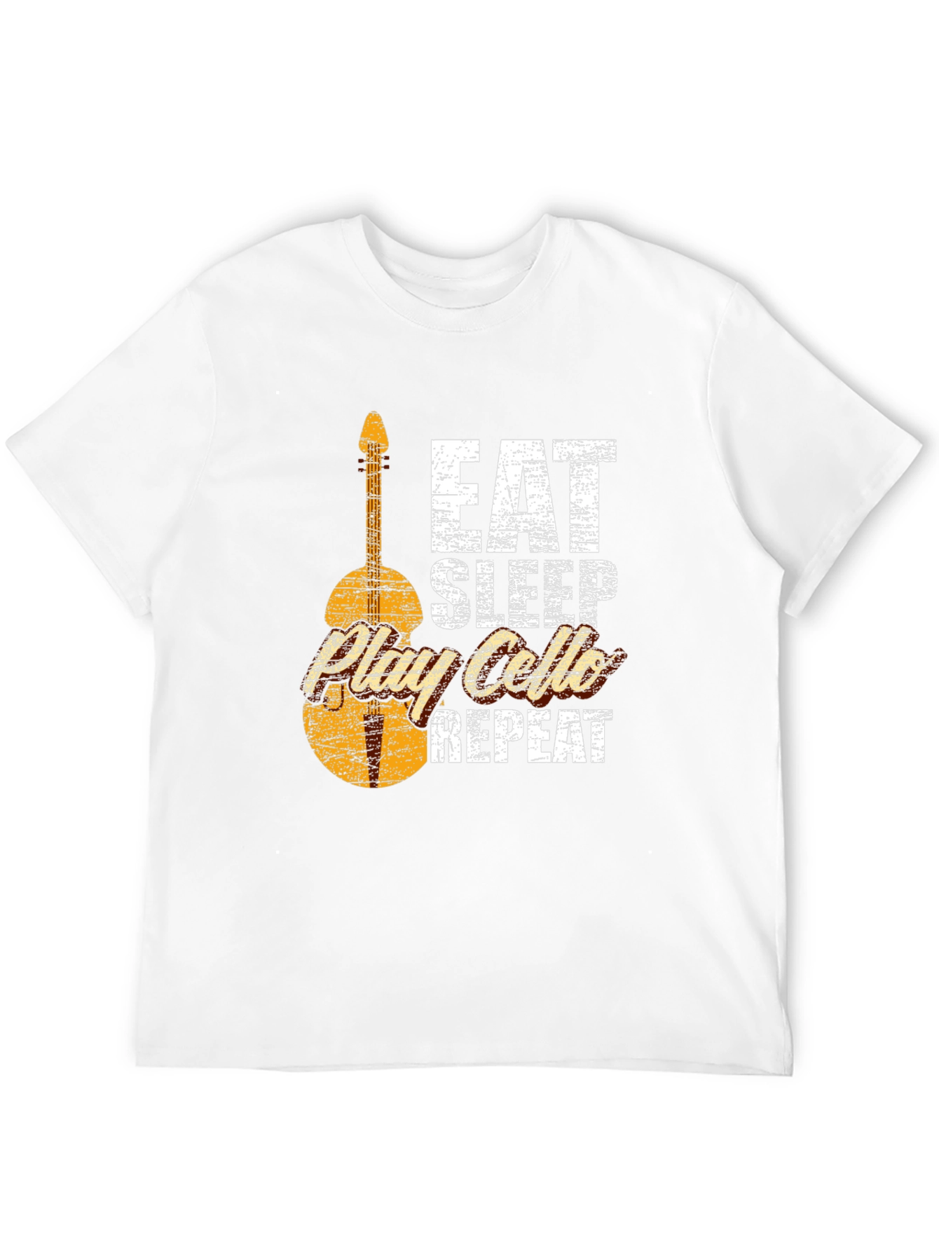Black Eat Sleep Play Cello Repeat T-Shirt view 12