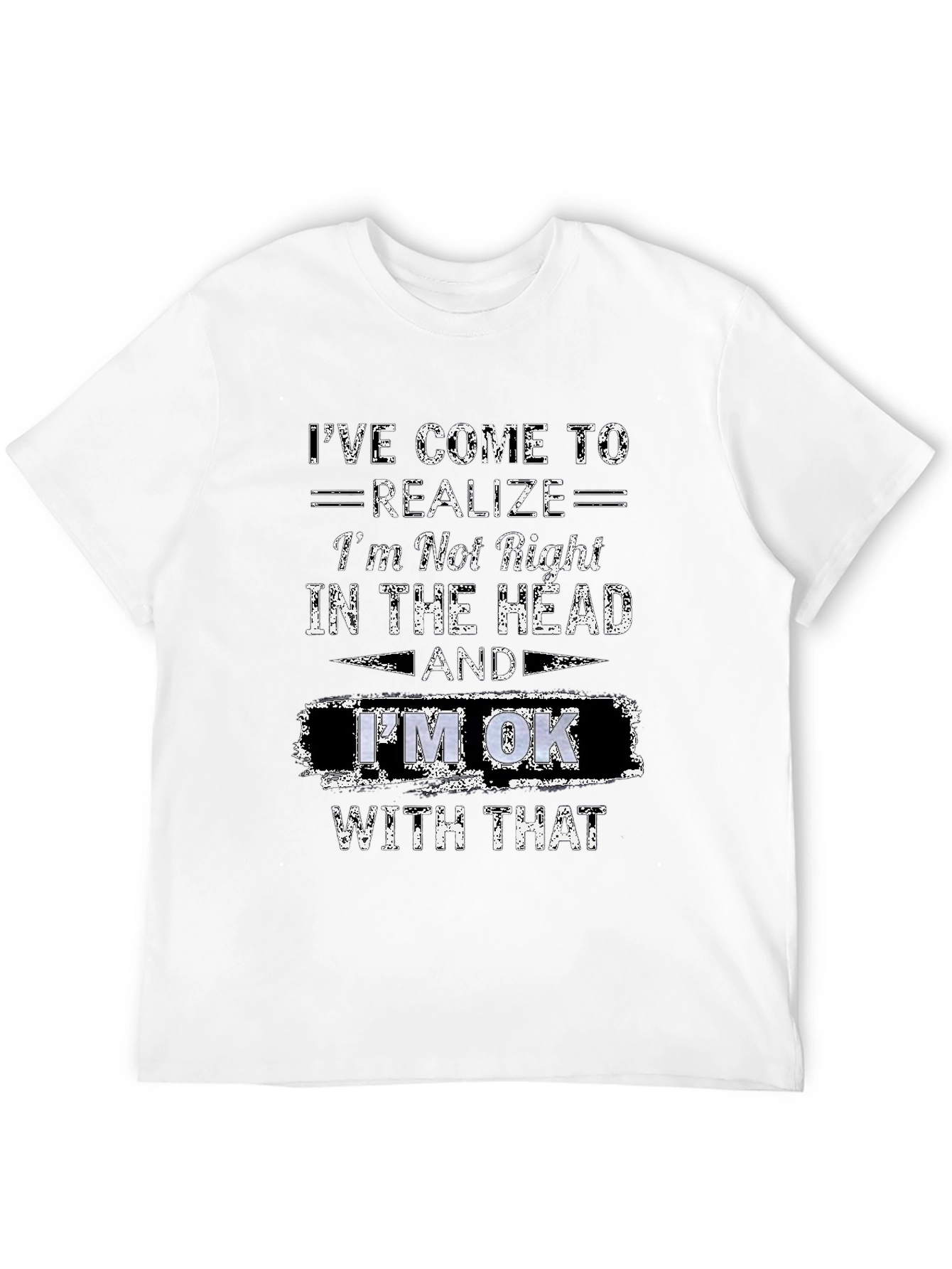 Black Funny Graphic T-Shirt - I'm Not Right in the Head view 12