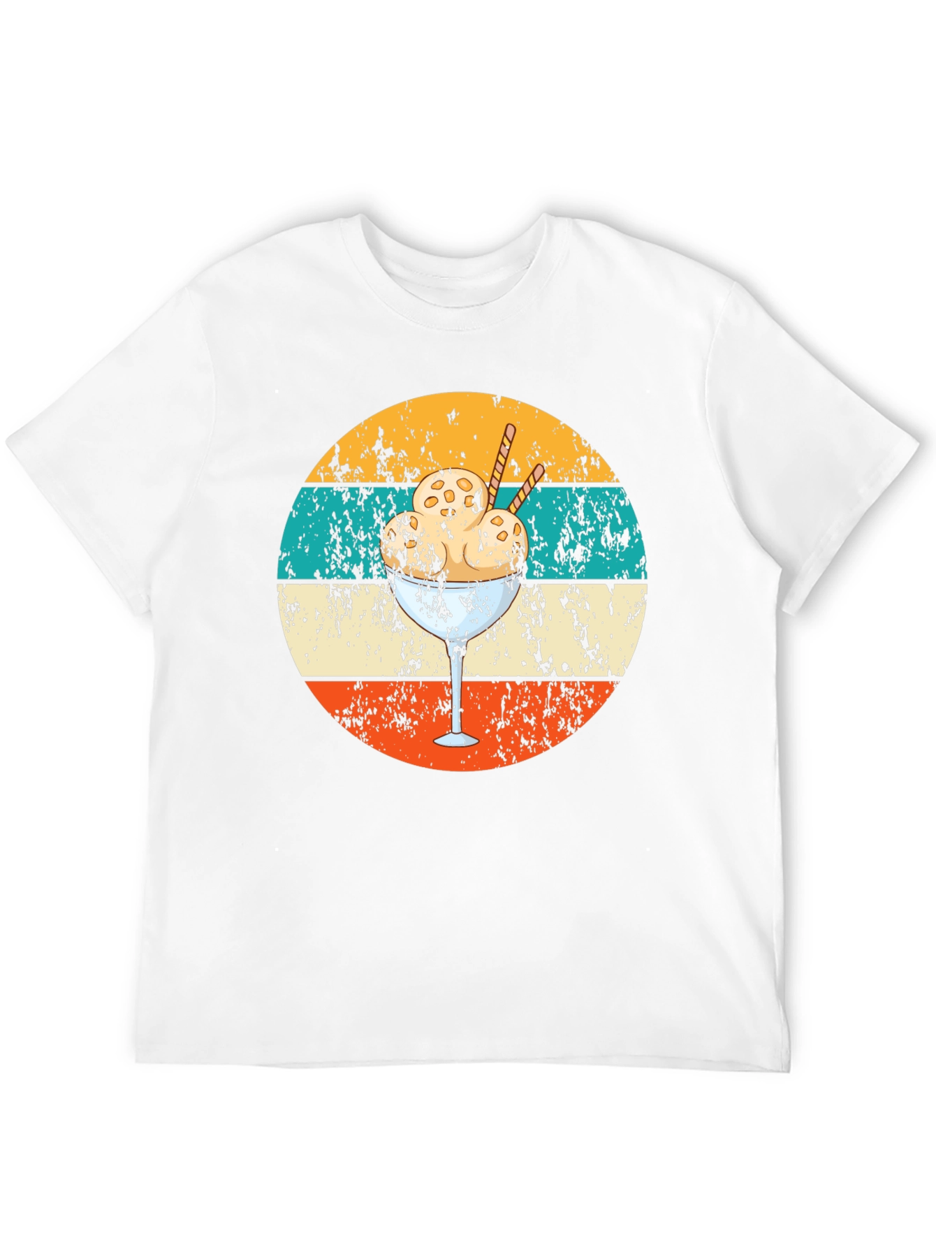 Black Retro Ice Cream T-Shirt - Cool Summer Style view 12