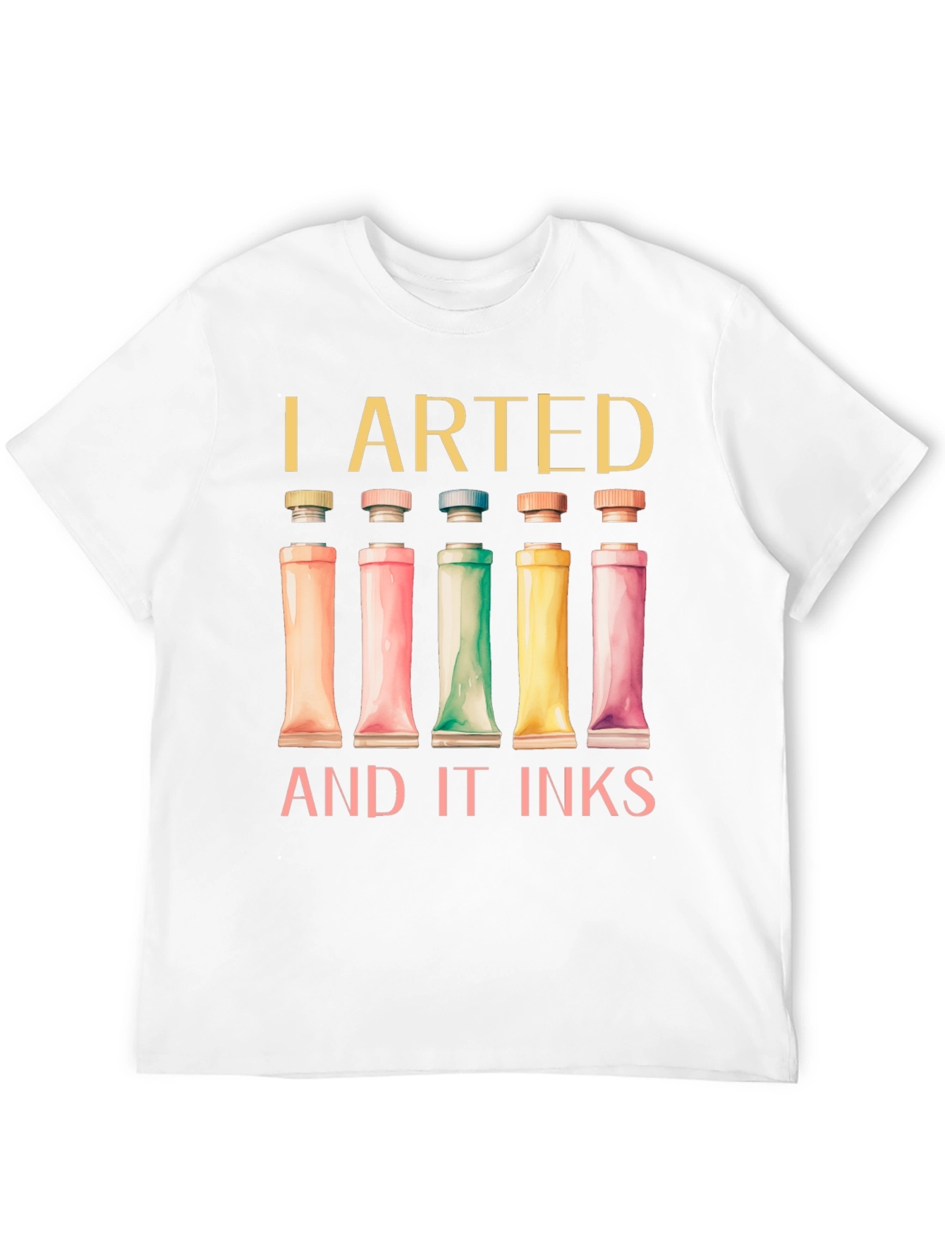 Black I Arted and it Inks T-Shirt view 12