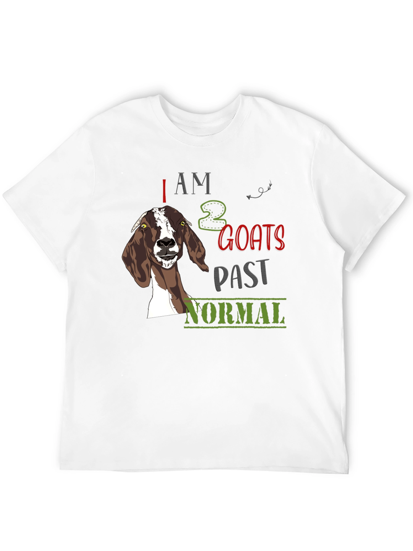 Black I am 2 Goats Past Normal Graphic Tee view 12