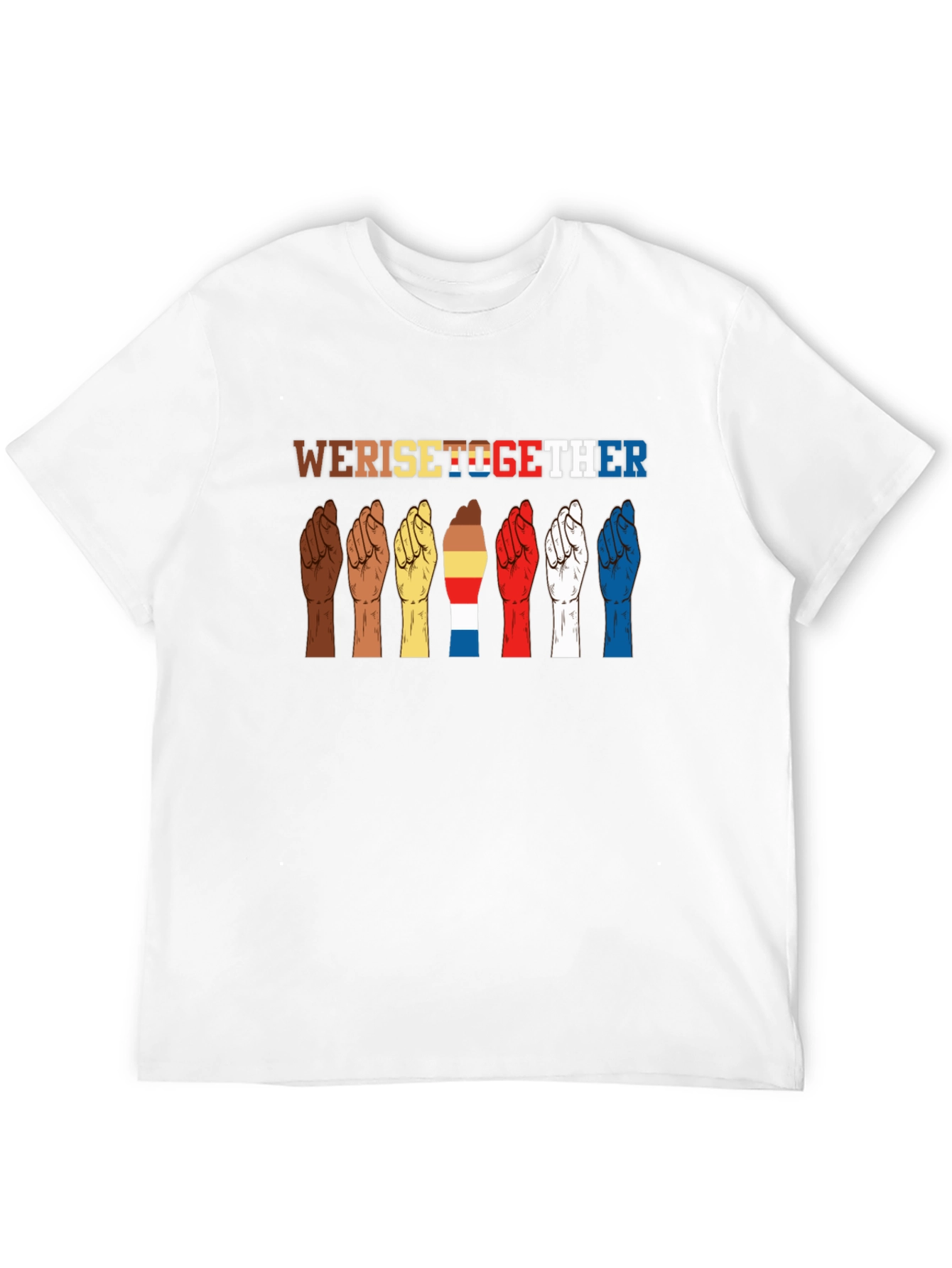 Black We Rise Together Graphic Tee - Black view 12