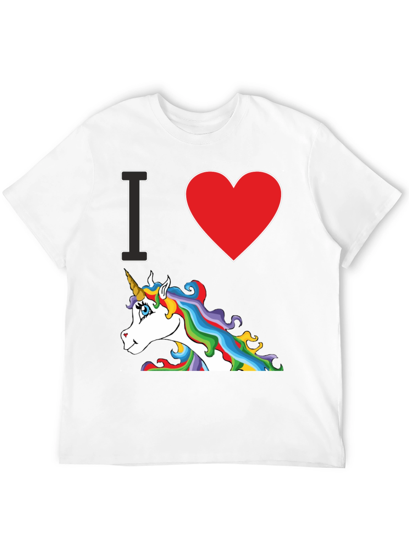 Black I Heart Unicorn Black T-Shirt view 12