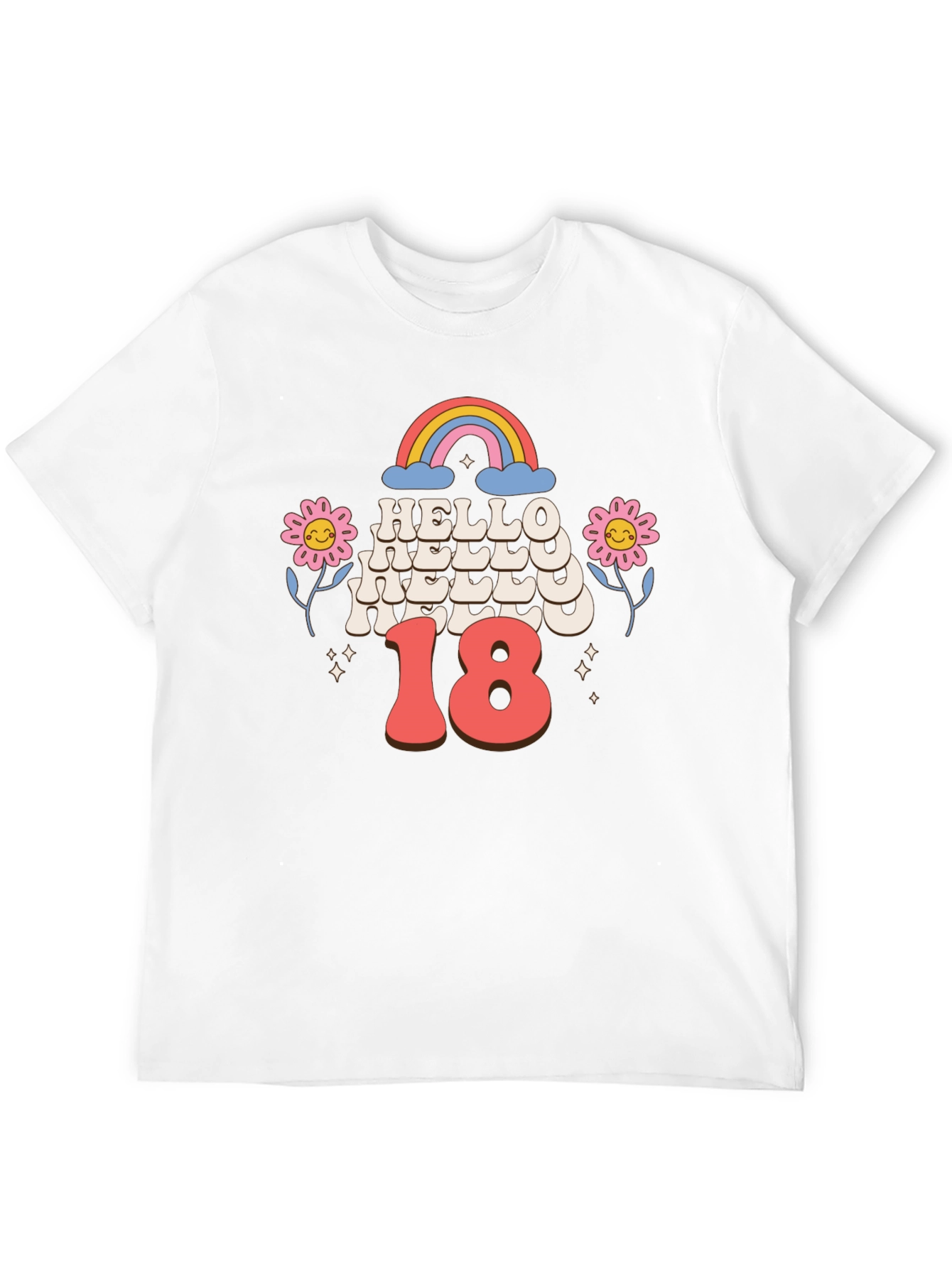 Black Hello 18 Birthday T-Shirt view 12