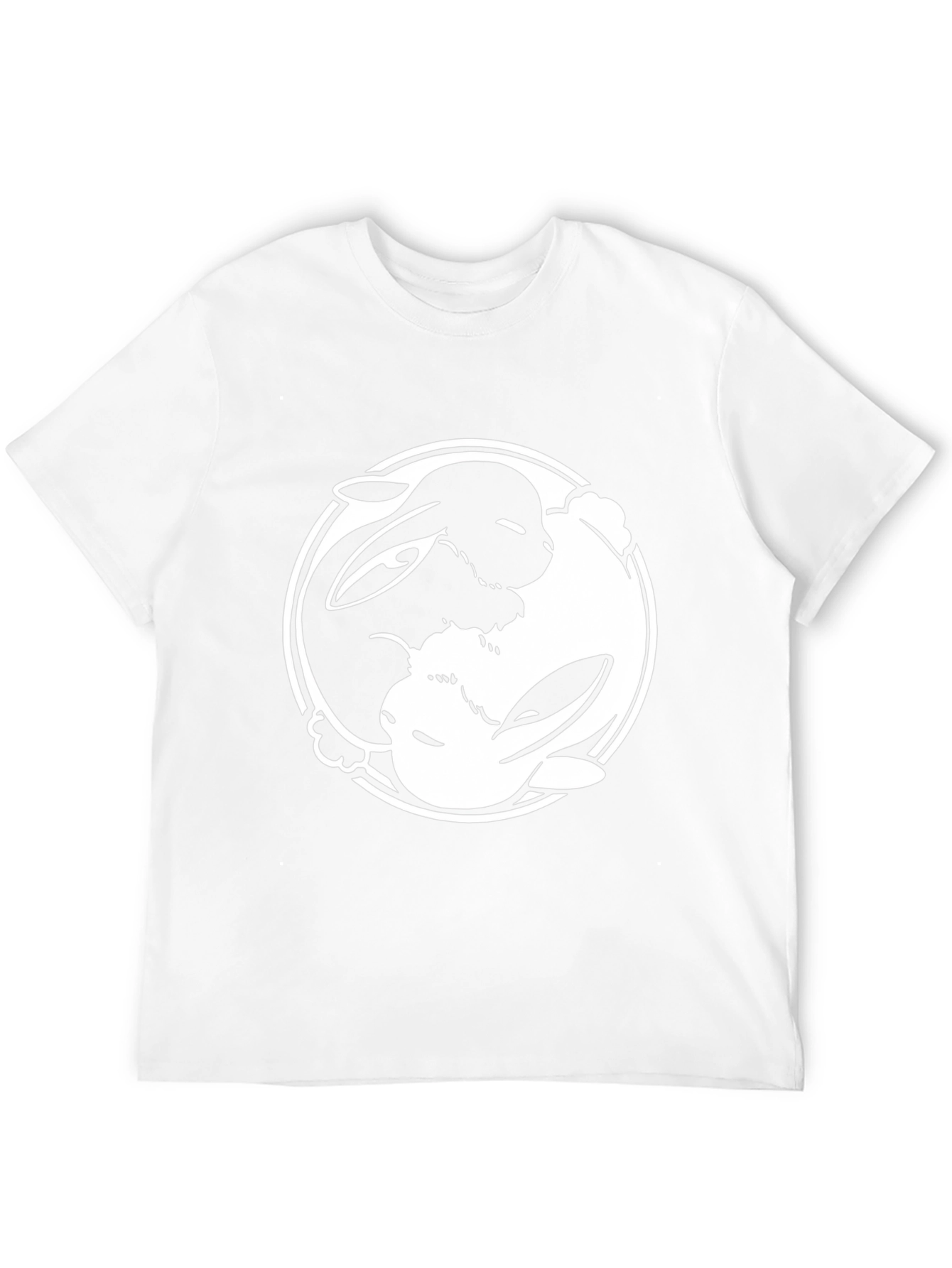 Black Yin Yang Rabbit Graphic T-Shirt - Balance & Style view 12
