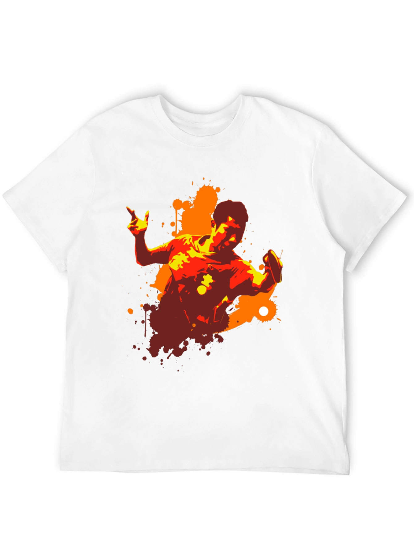 Black Graphic Print Men's Black T-Shirt view 12