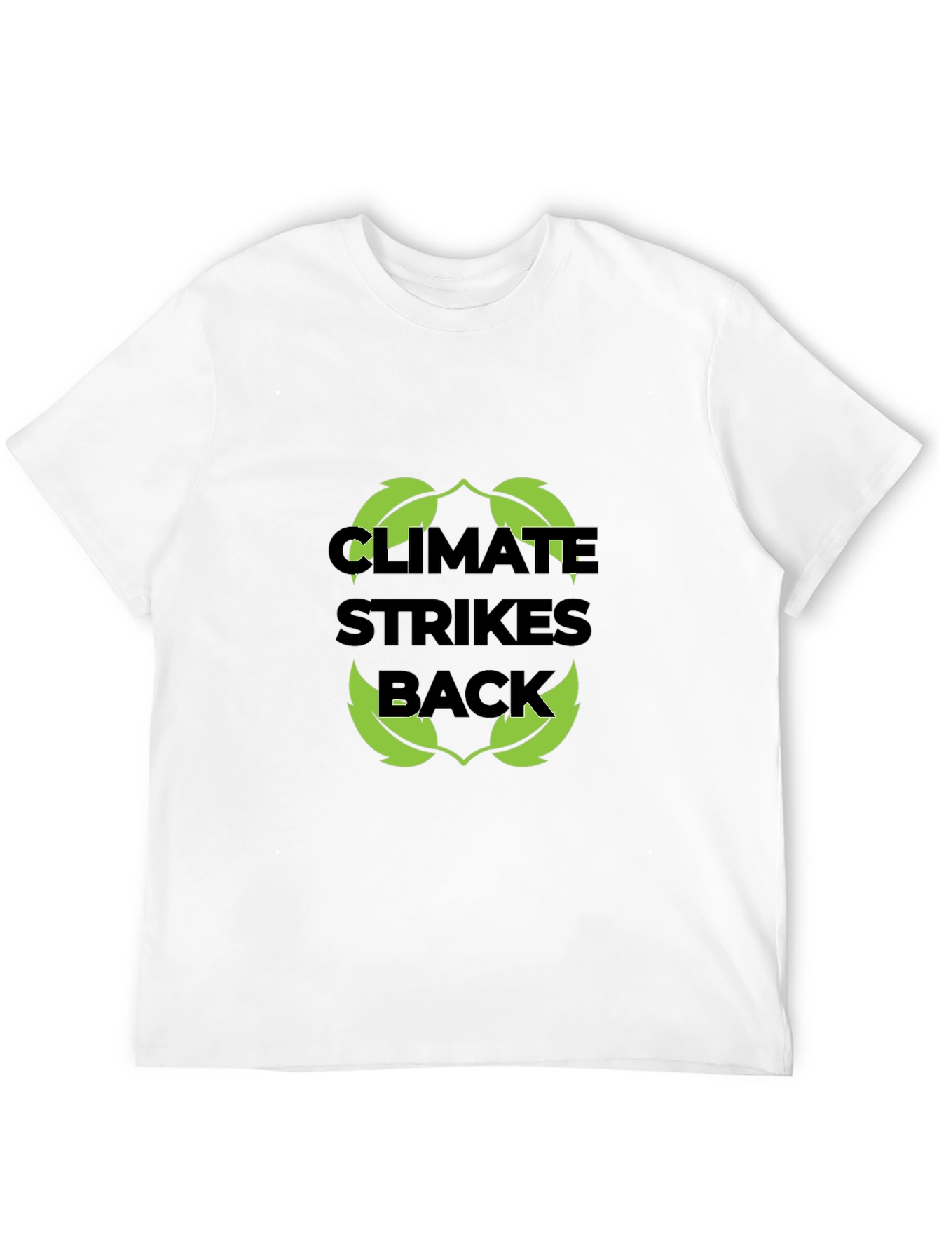Black Climate Strikes Back T-Shirt - Eco-Friendly Design view 12