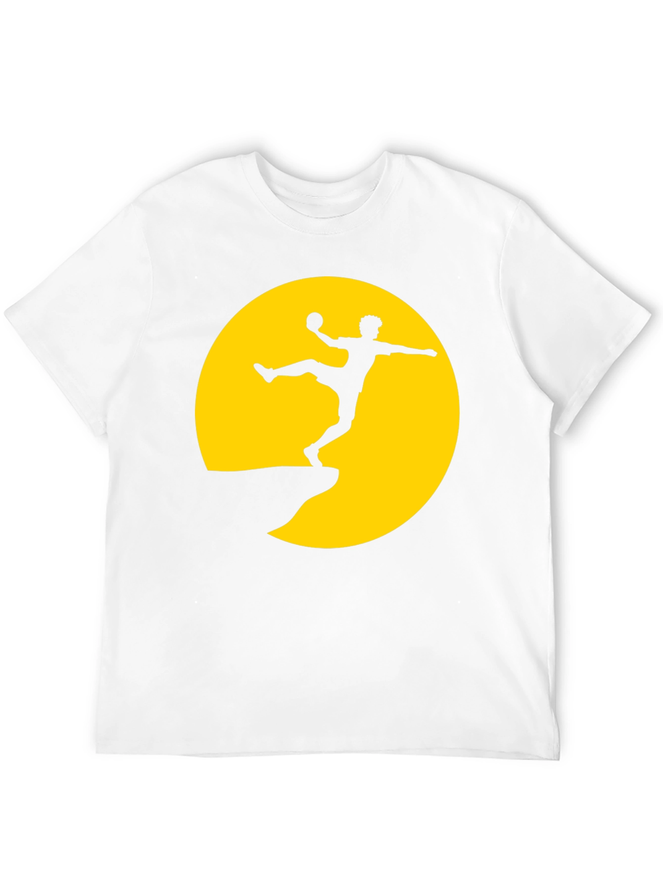 Black Silhouette Soccer Player Graphic Tee view 12