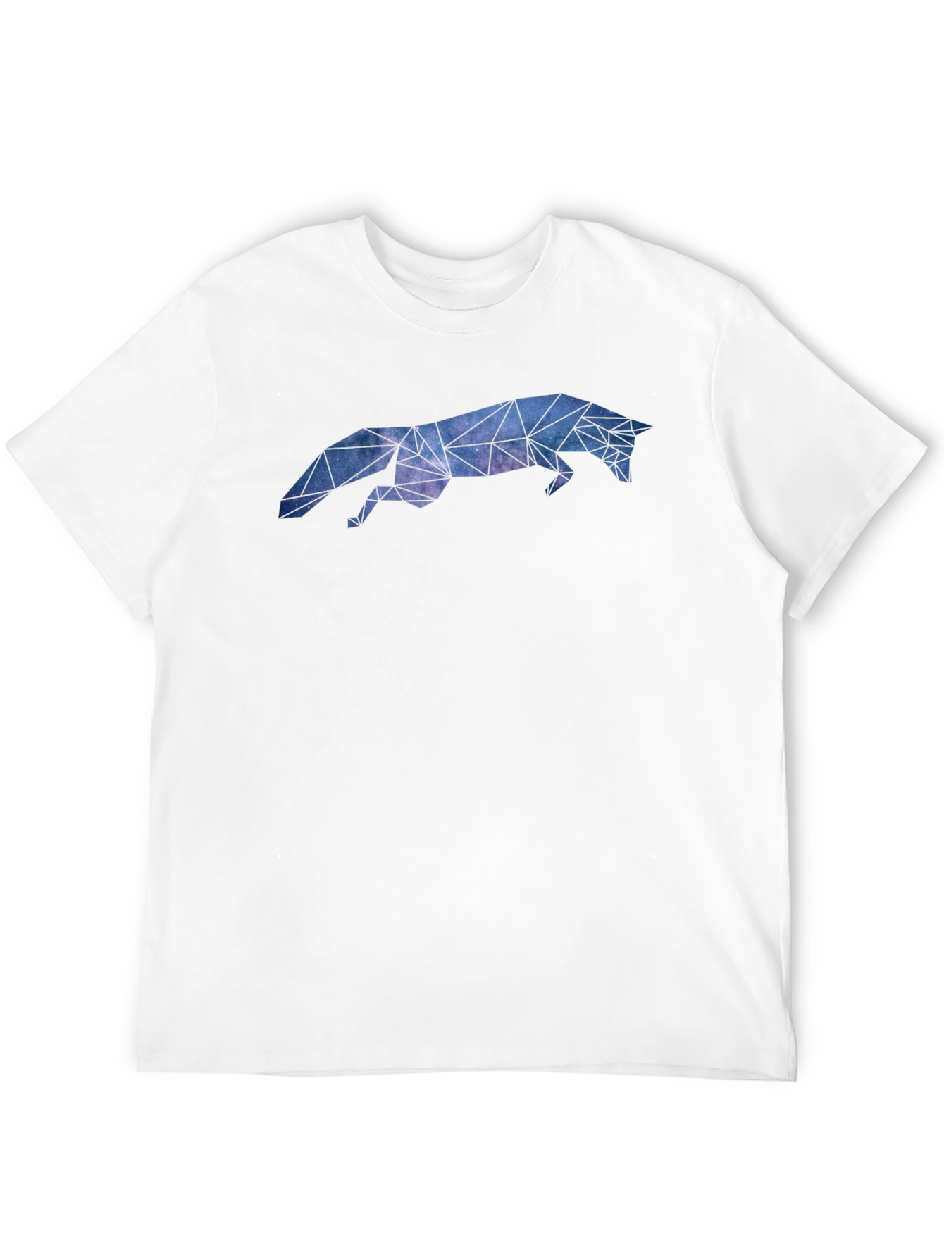 Black Geometric Galaxy Fox T-Shirt - Modern Print view 12