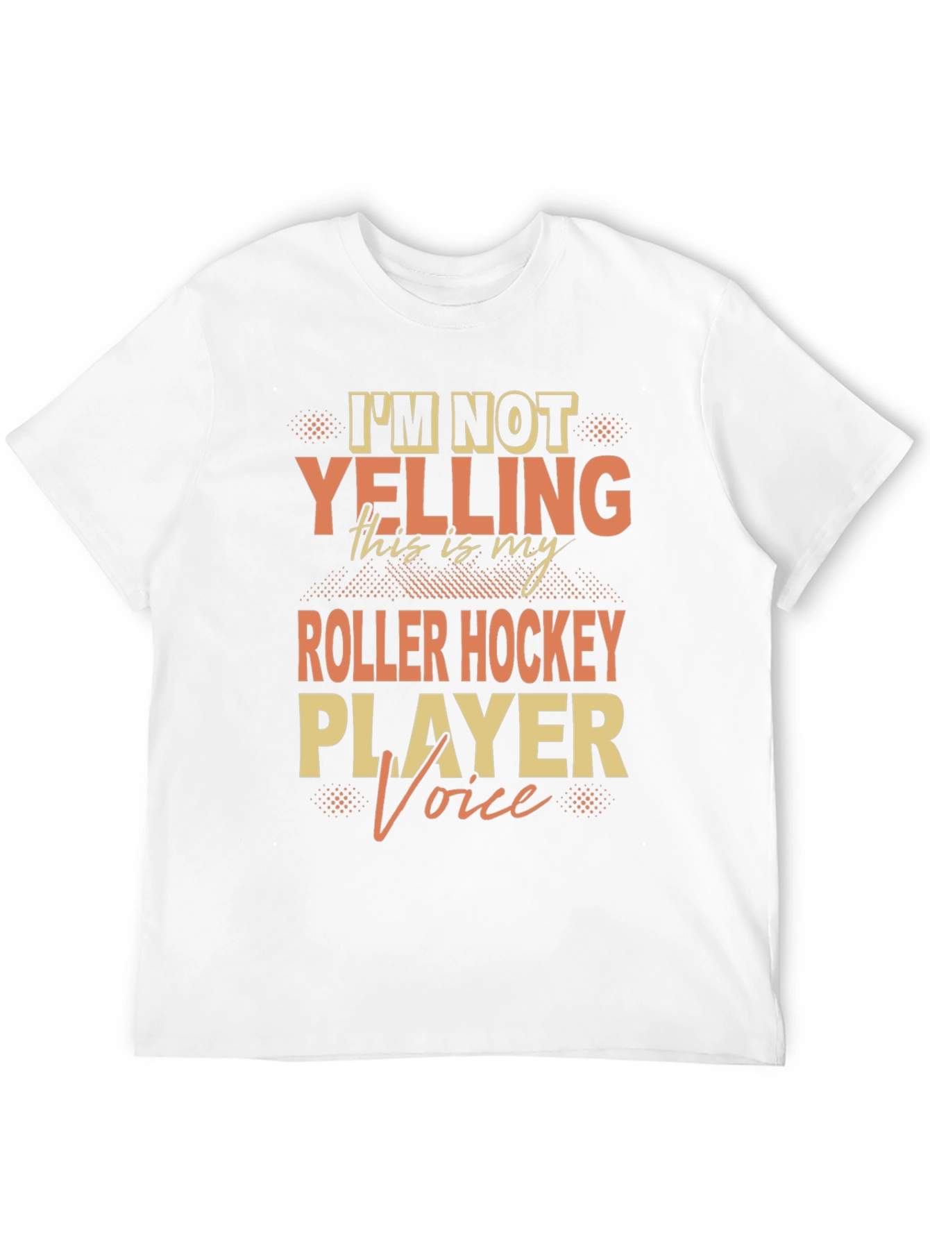 Black Roller Hockey Player Voice T-Shirt view 12