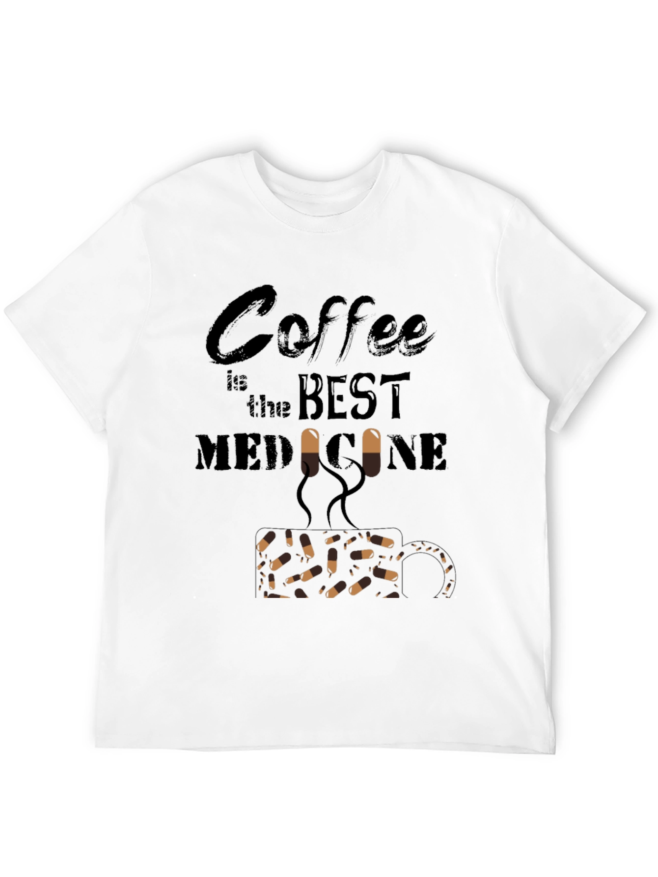 Black Coffee is the Best Medicine Graphic T-Shirt view 12