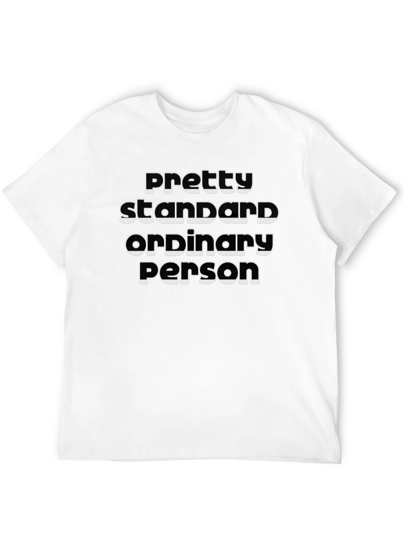 Black Pretty Standard Ordinary Person Graphic Tee view 12