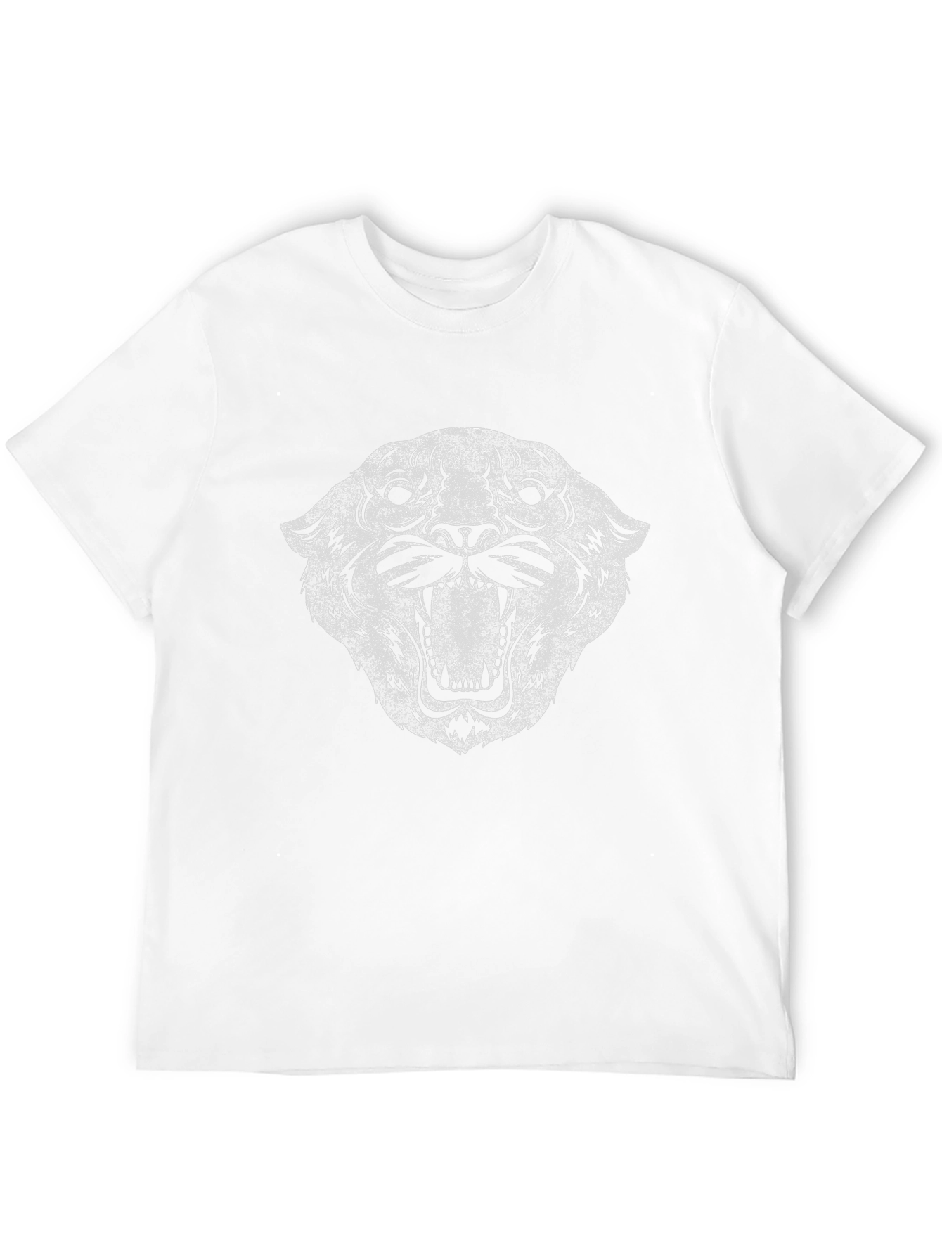 Black Black T-Shirt with Distressed Tiger Graphic view 12