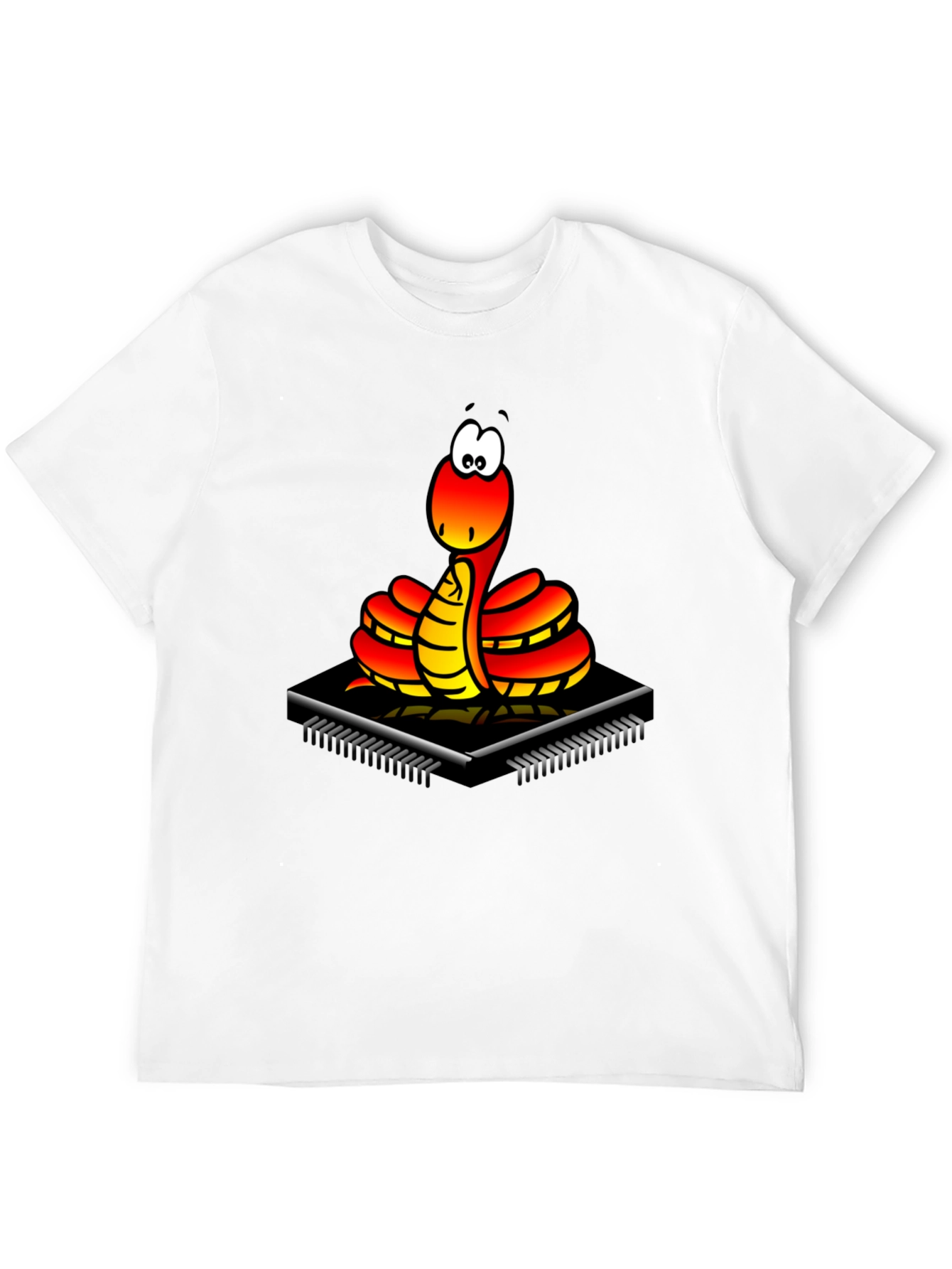 Black Geek Chic: Snake on Circuit Board T-Shirt view 12