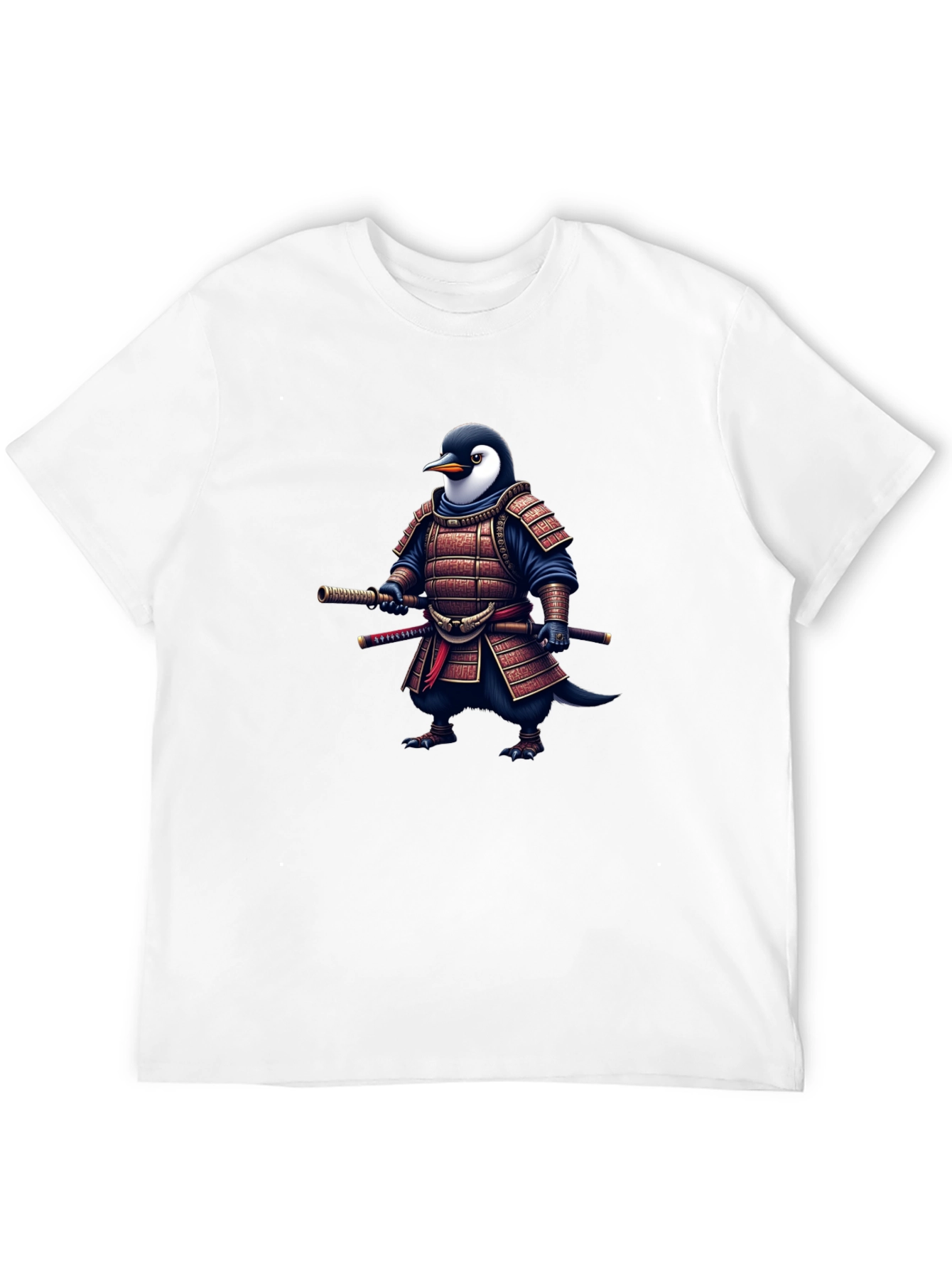 Black Samurai Penguin T-Shirt - Unique Graphic Tee view 12