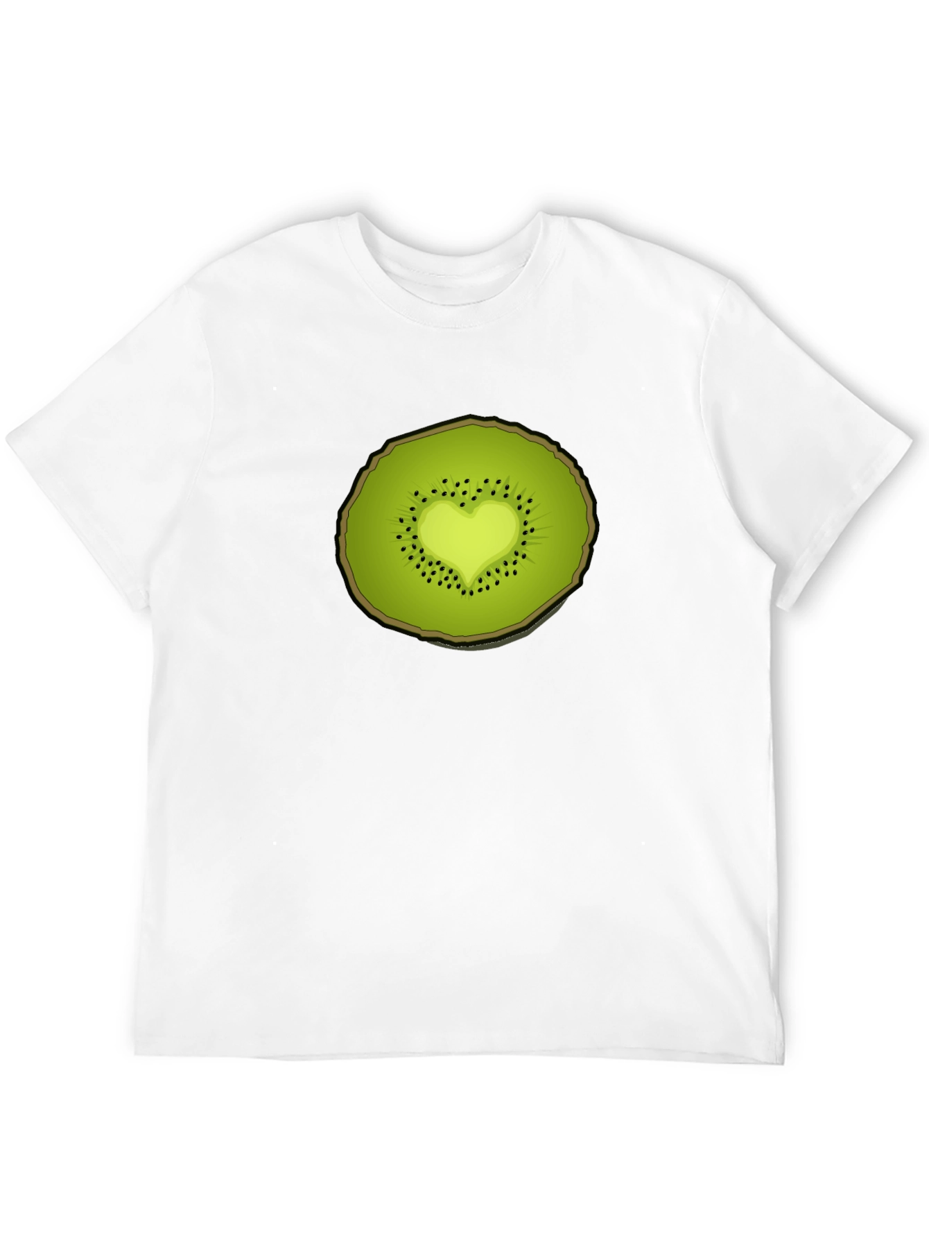 Black Kiwi Heart Graphic Tee - Unique Fruit Design view 12