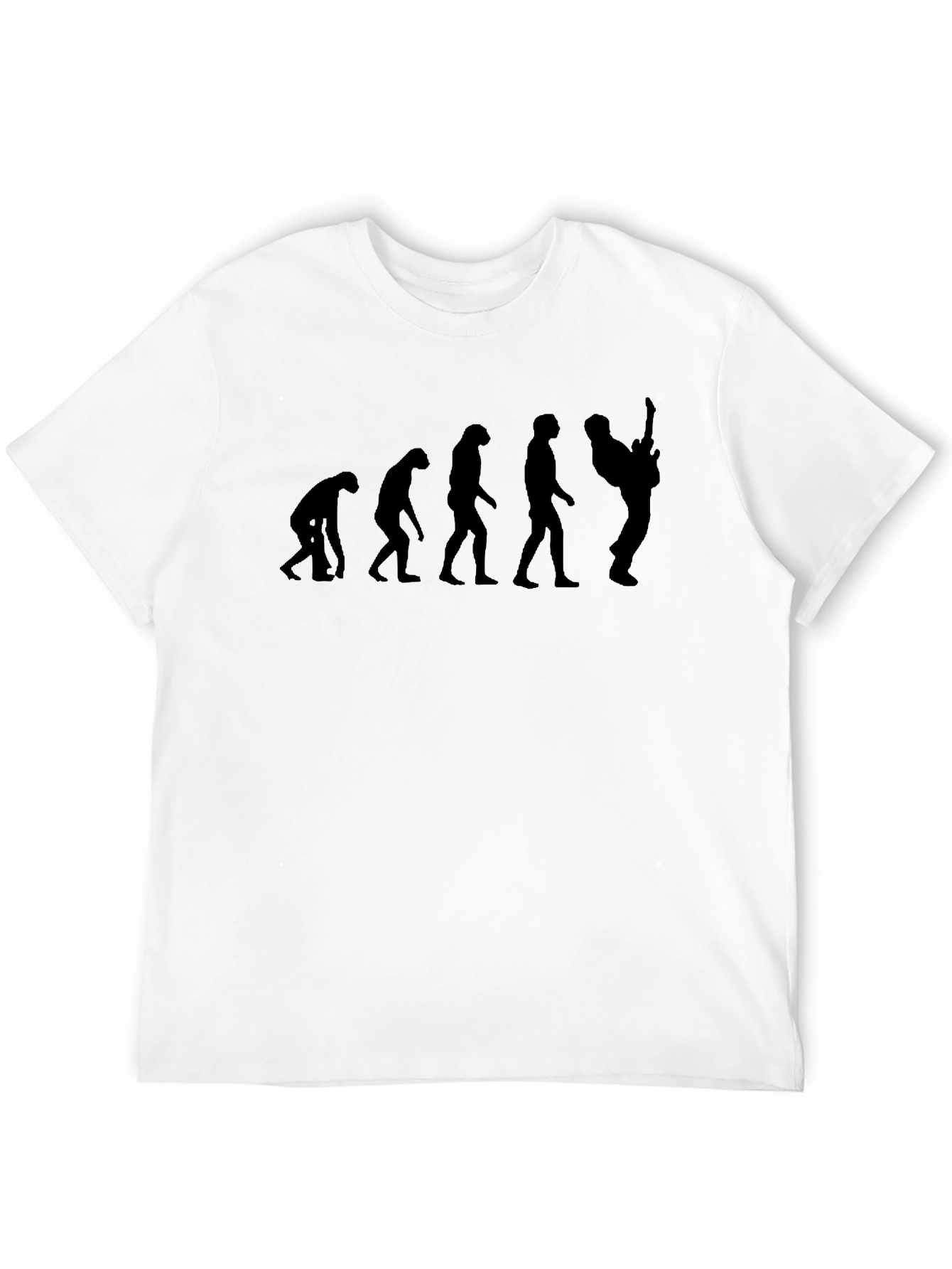 Black Guitar Evolution Black Graphic Tee view 12