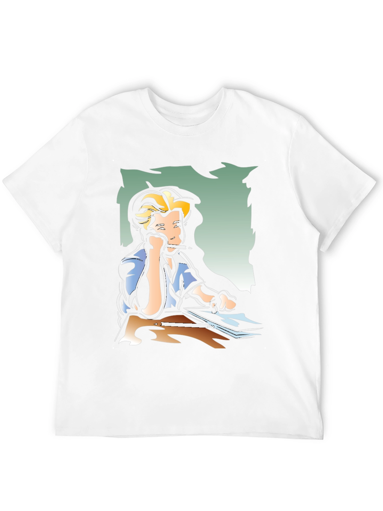 Black Creative Cartoon Graphic Tee - Black view 12