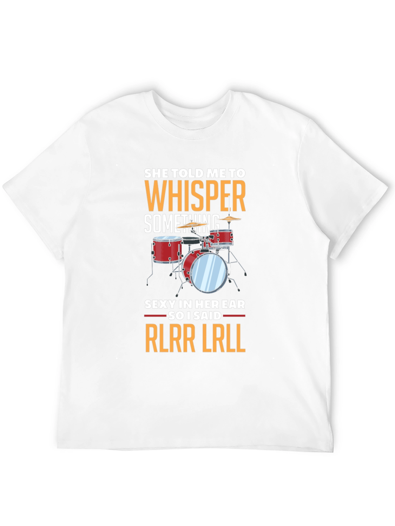 Black Drummer RLRR LRLL T-Shirt - Music Gift view 12