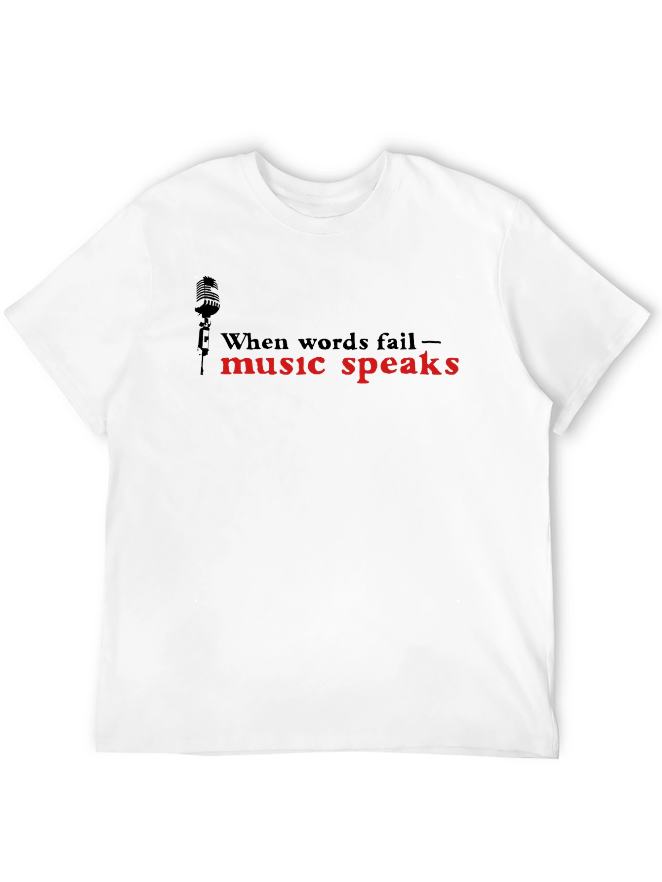 Black Music Speaks Graphic T-Shirt - Black view 12