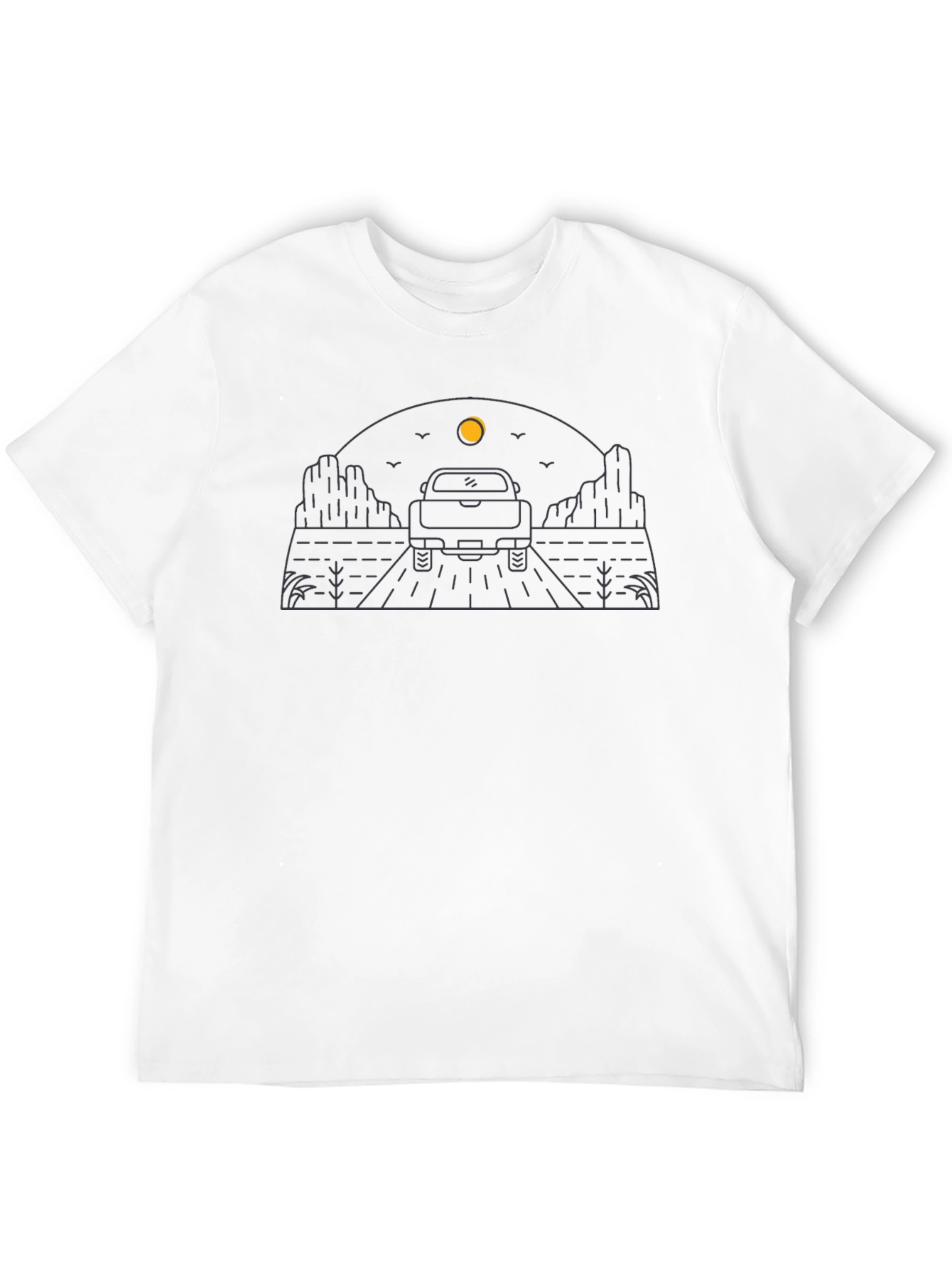Black Desert Road Trip T-Shirt - Black, Graphic Tee view 12