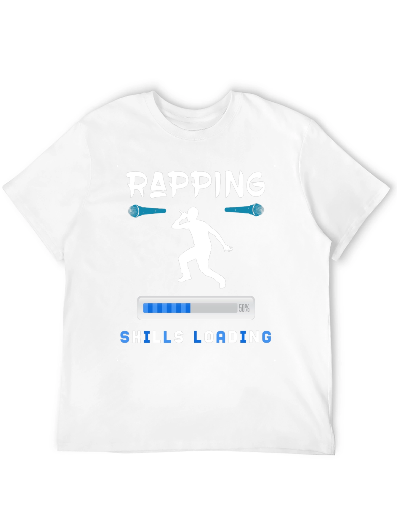Black Rapping Skills Loading Graphic T-Shirt view 12