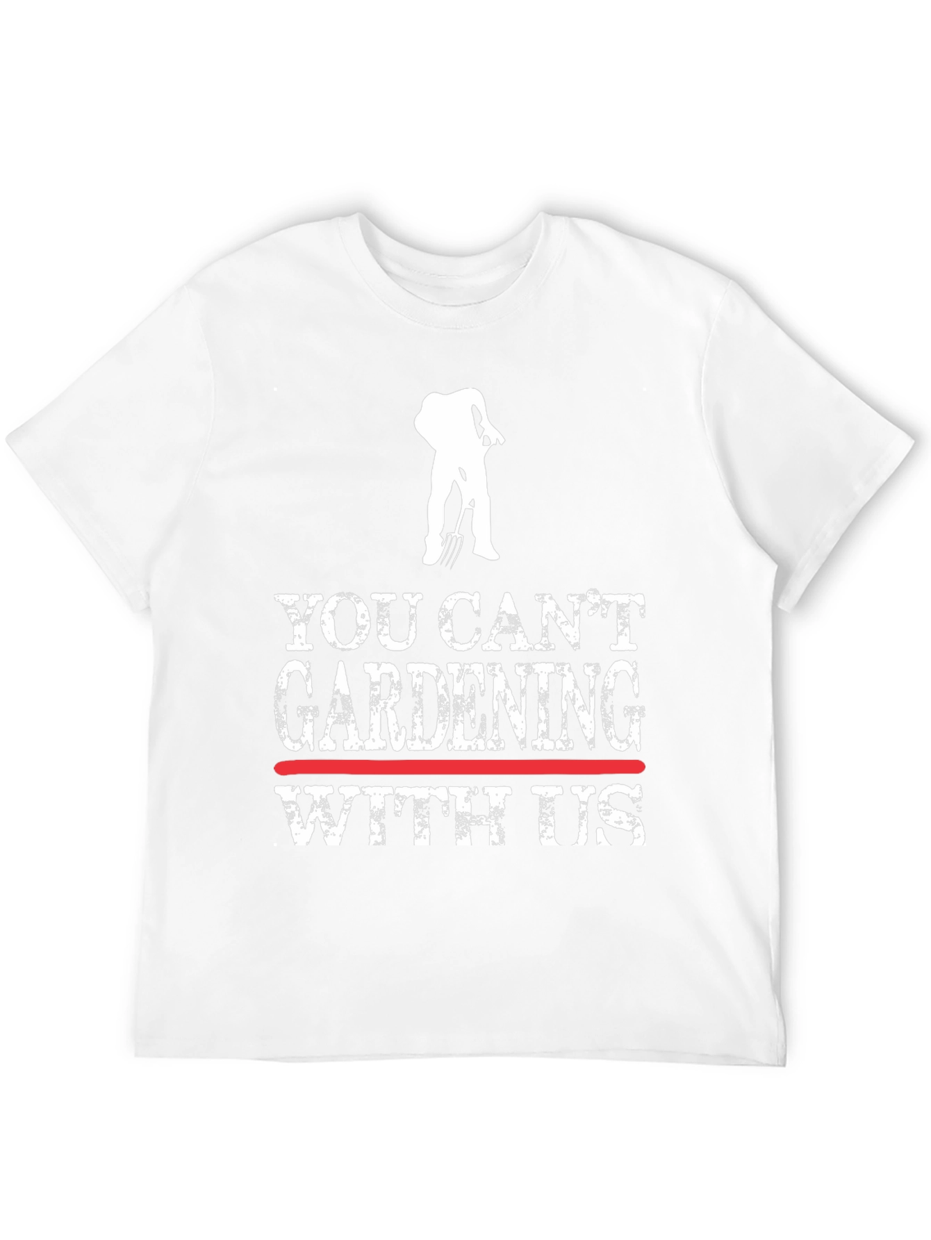 Black Funny Gardening T-Shirt - "You Can't Gardening With Us" view 12