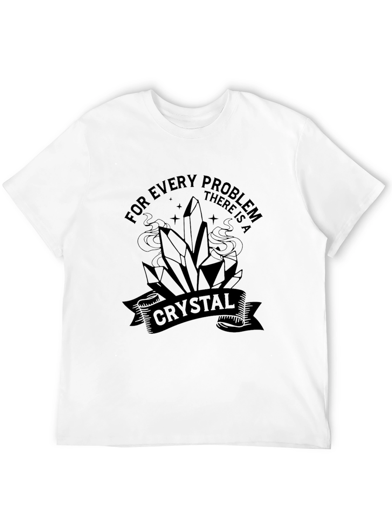 Black Crystal Problem Solver Graphic Tee view 12