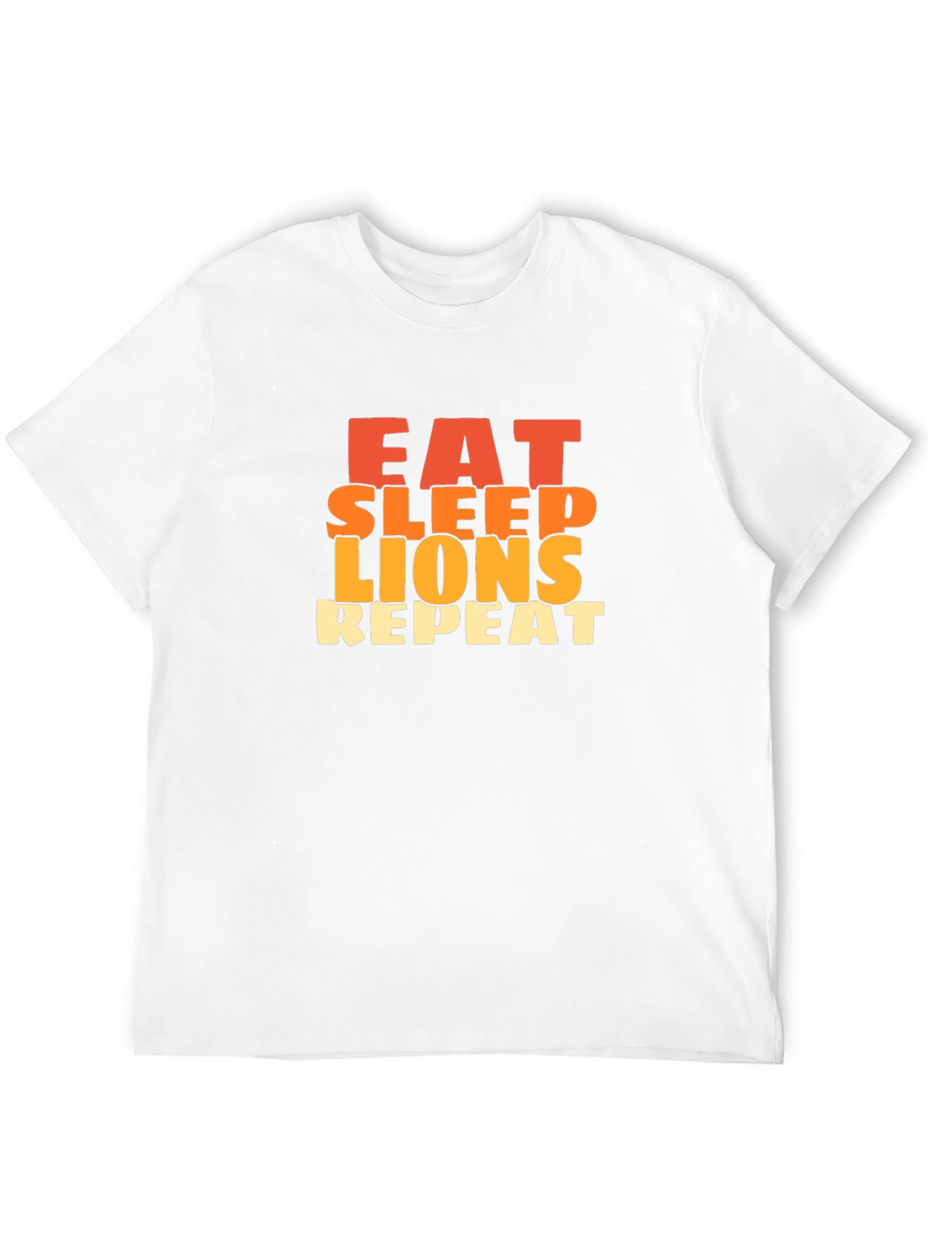 Black Eat Sleep Lions Repeat Graphic Tee - Black Cotton T-Shirt view 12