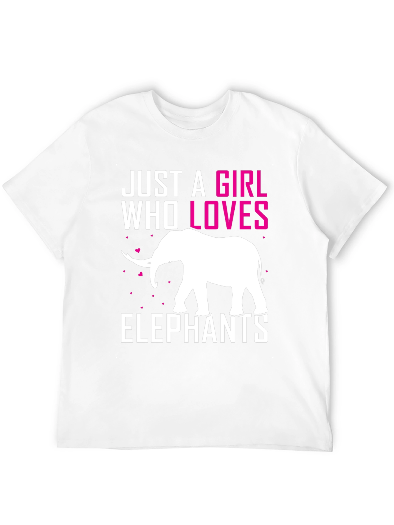Black Just a Girl Who Loves Elephants T-Shirt view 12