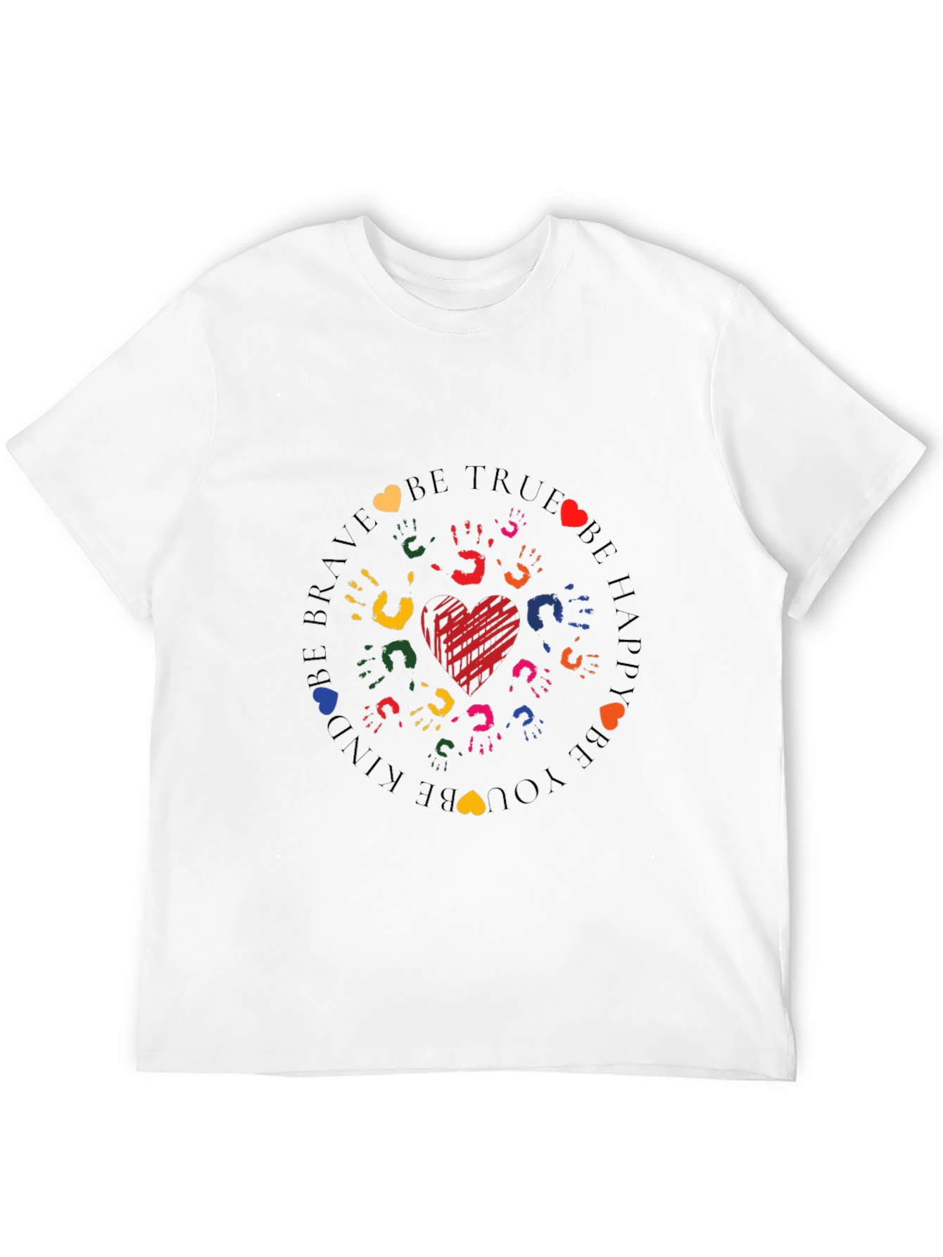 Black Heart Hands Graphic Crew Neck Tee view 12