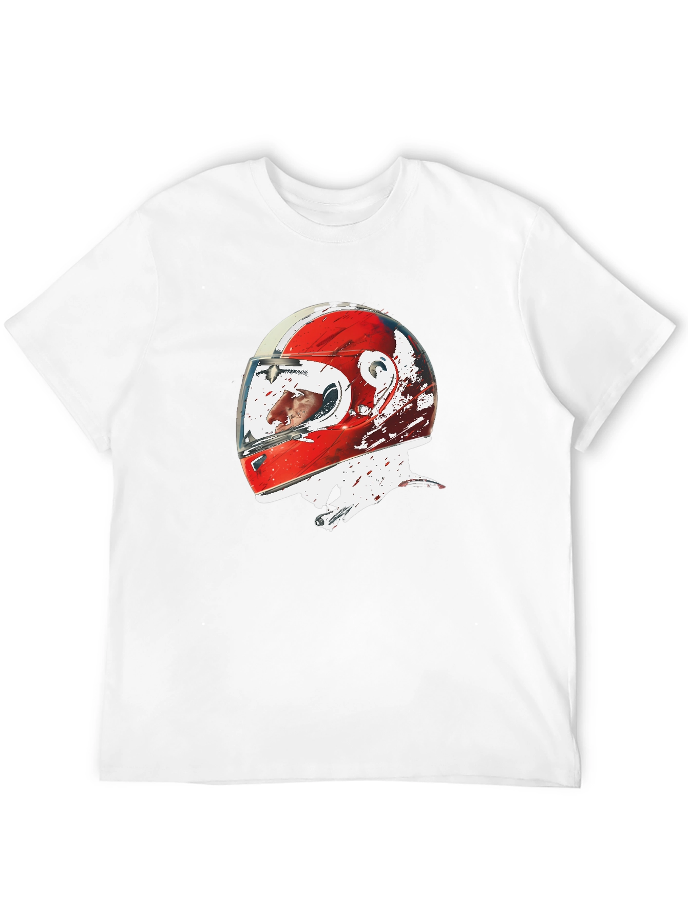 Black Racing Helmet Graphic Tee - Motorsport Fan Apparel view 12