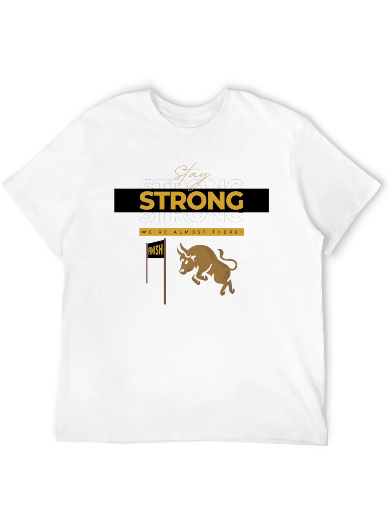 Stay Strong Bull Graphic T-Shirt - 12