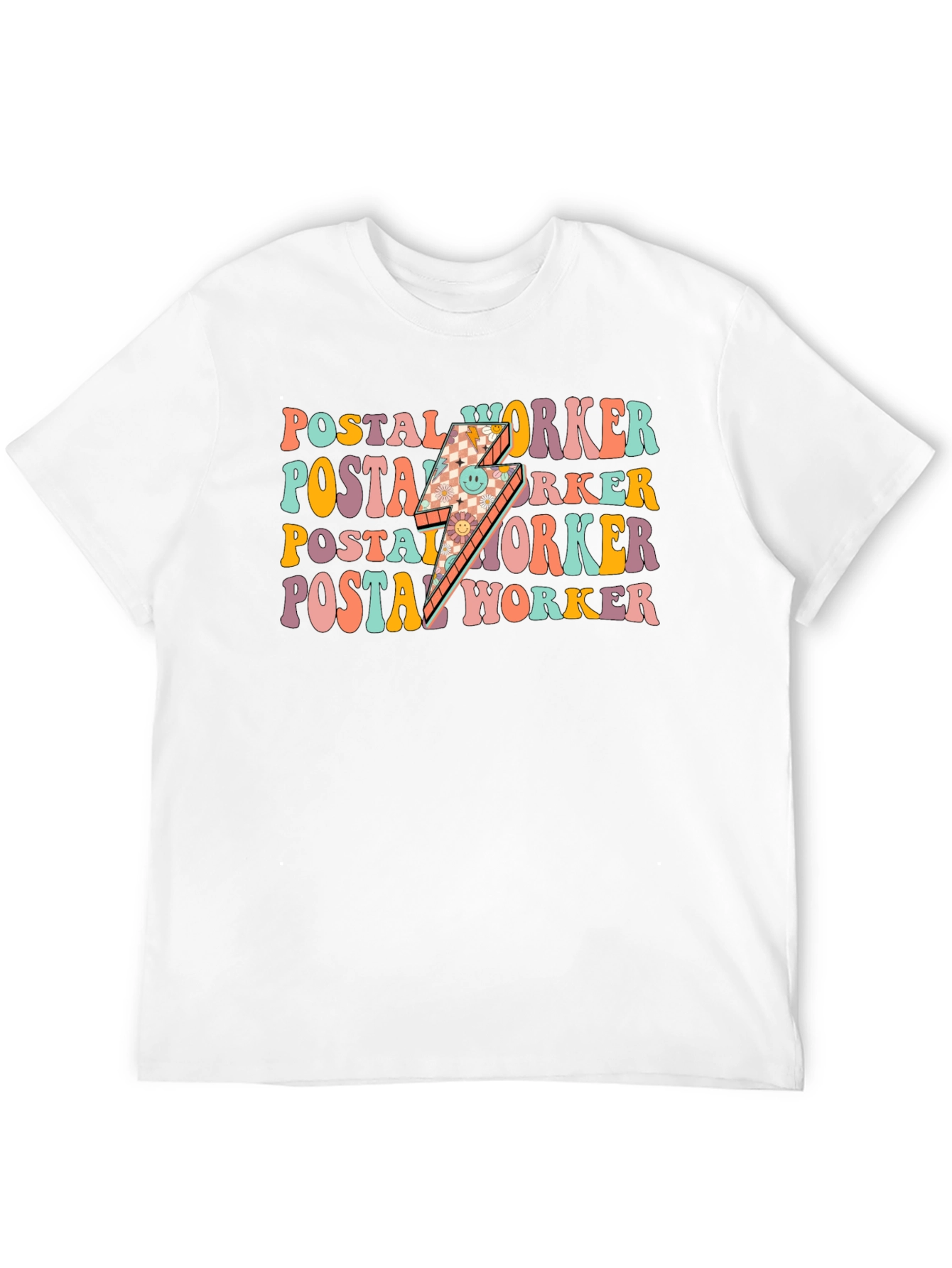 Black Postal Worker Retro Graphic Tee view 12