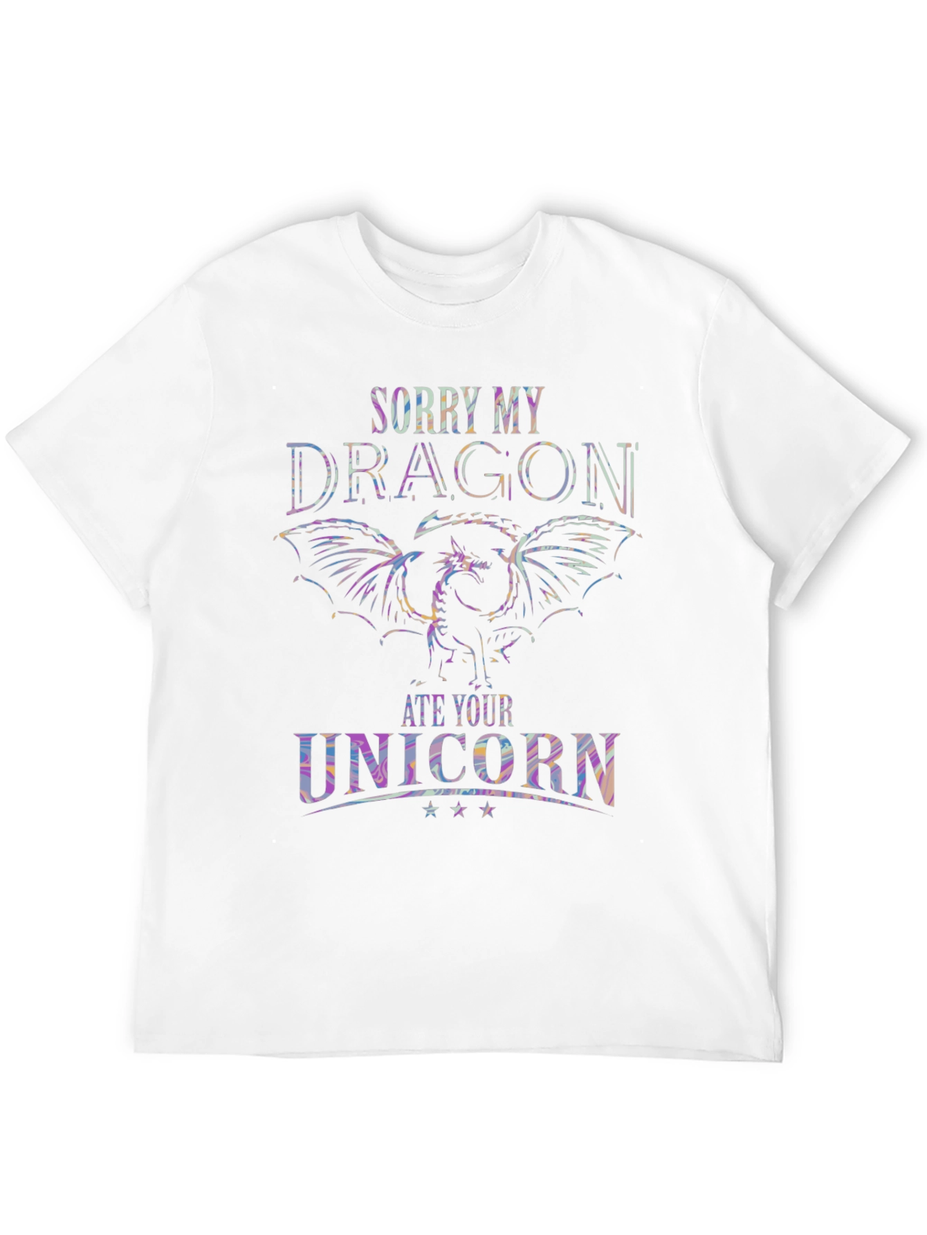 Black Dragon Ate Unicorn T-Shirt - Unique Graphic Tee view 12