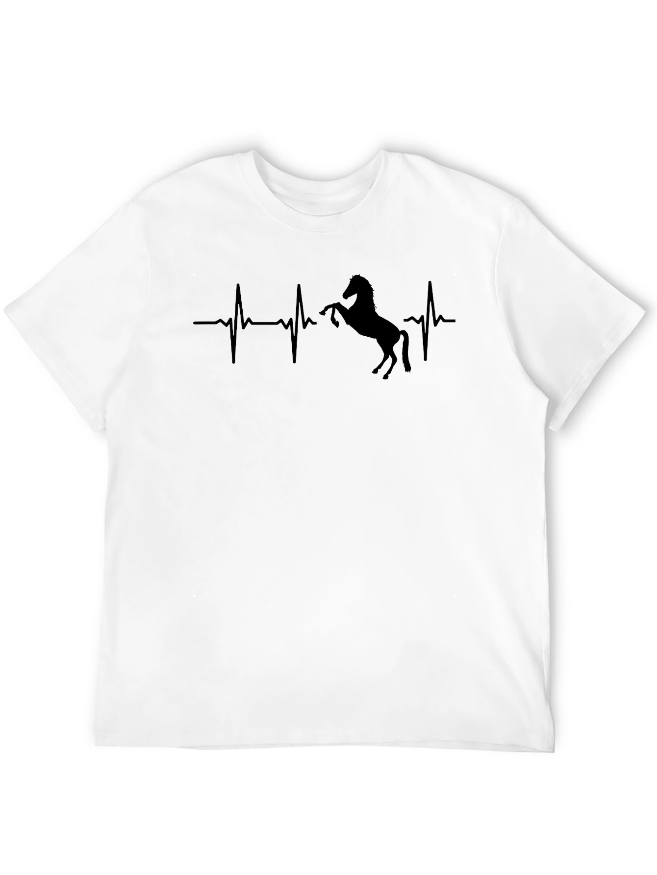 Black Horse Heartbeat Graphic Tee - Black view 12