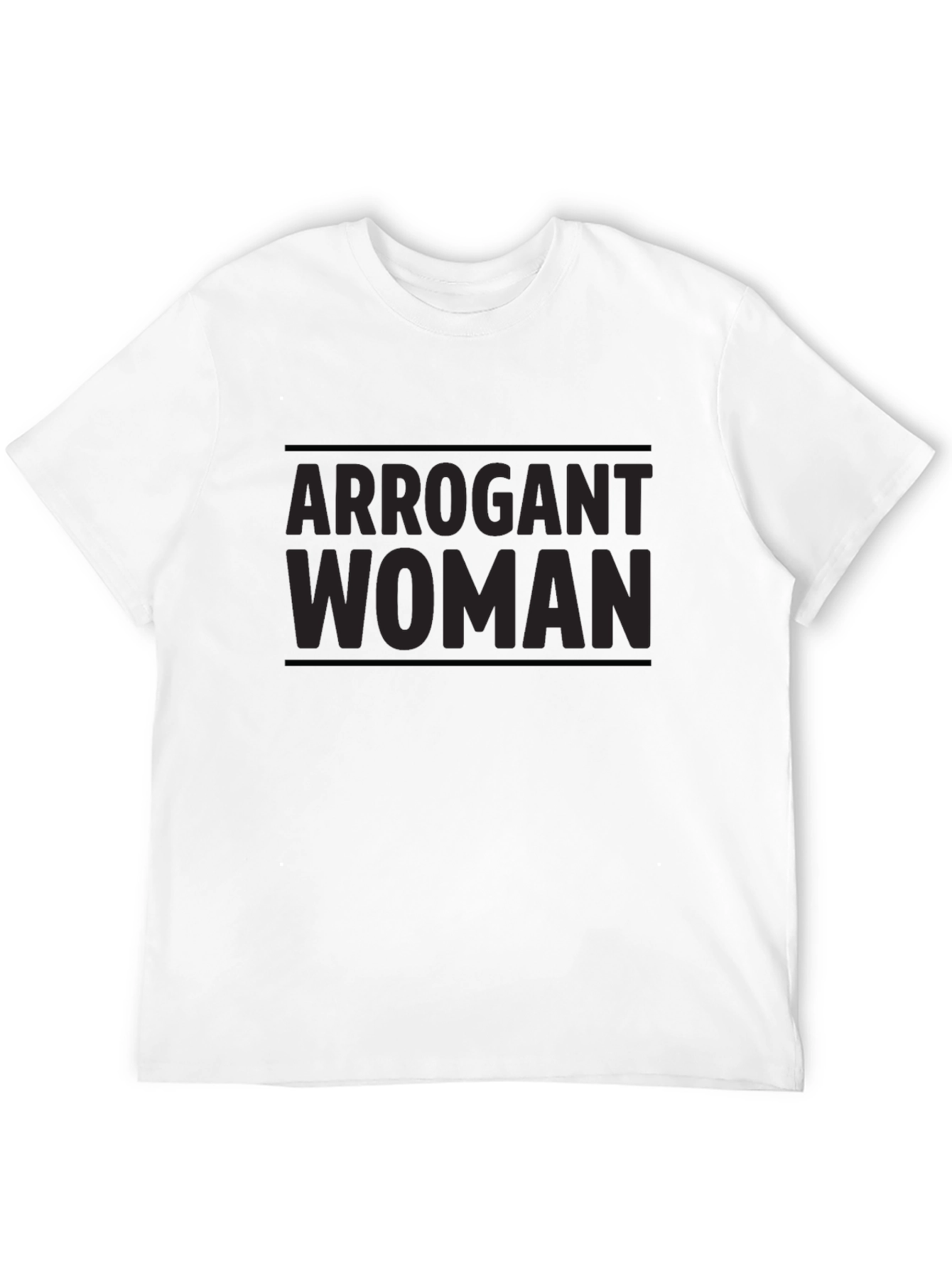 Black Arrogant Woman T-Shirt - Bold Statement Tee view 12