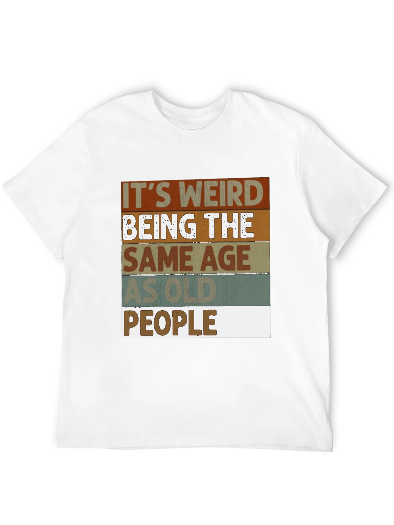 Black Funny "Same Age as Old People" Graphic Tee view 12