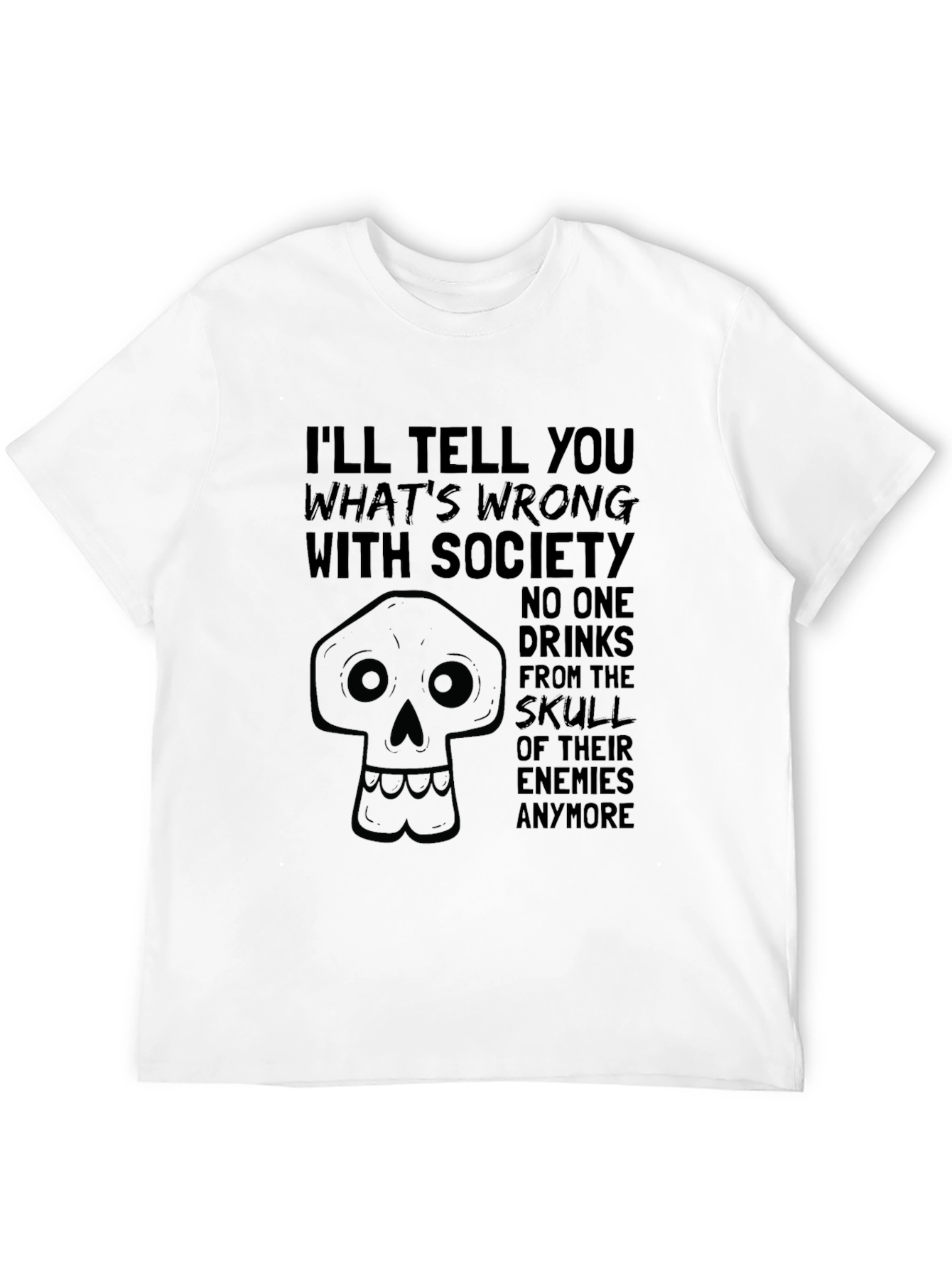 Black Skull of Enemies Graphic Tee - Black view 12