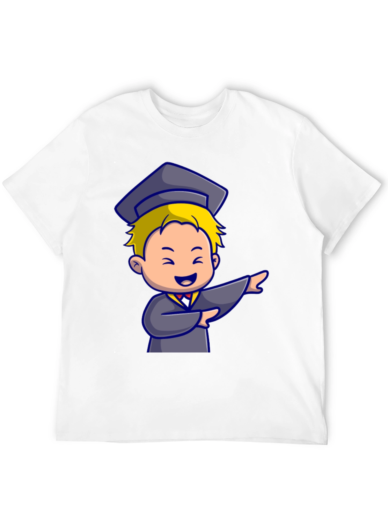 Black Graduation Cartoon Graphic T-Shirt view 12