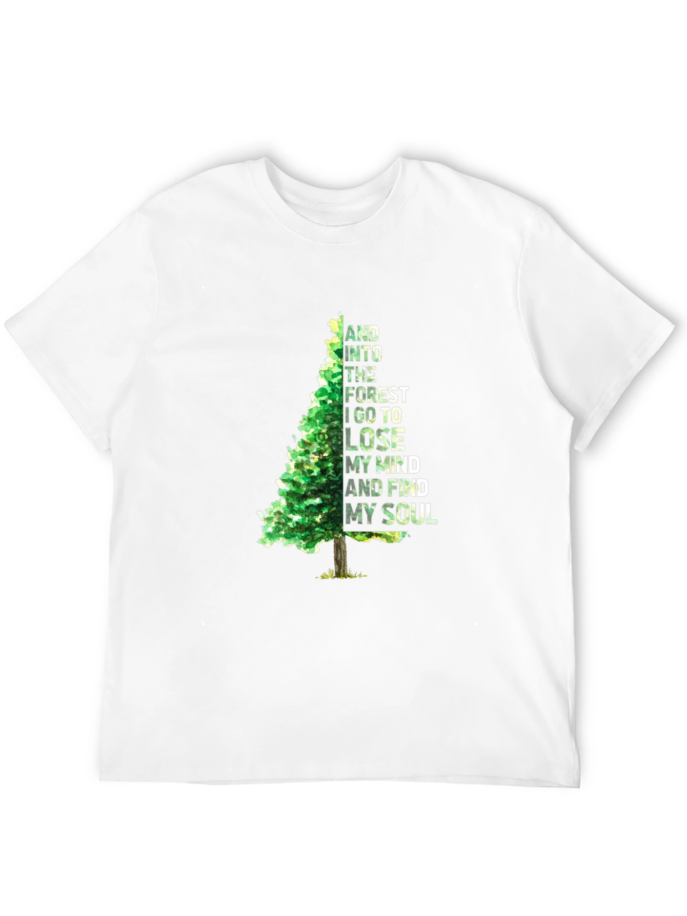 Black Into The Forest Tree Graphic Tee - Relaxed Fit view 12