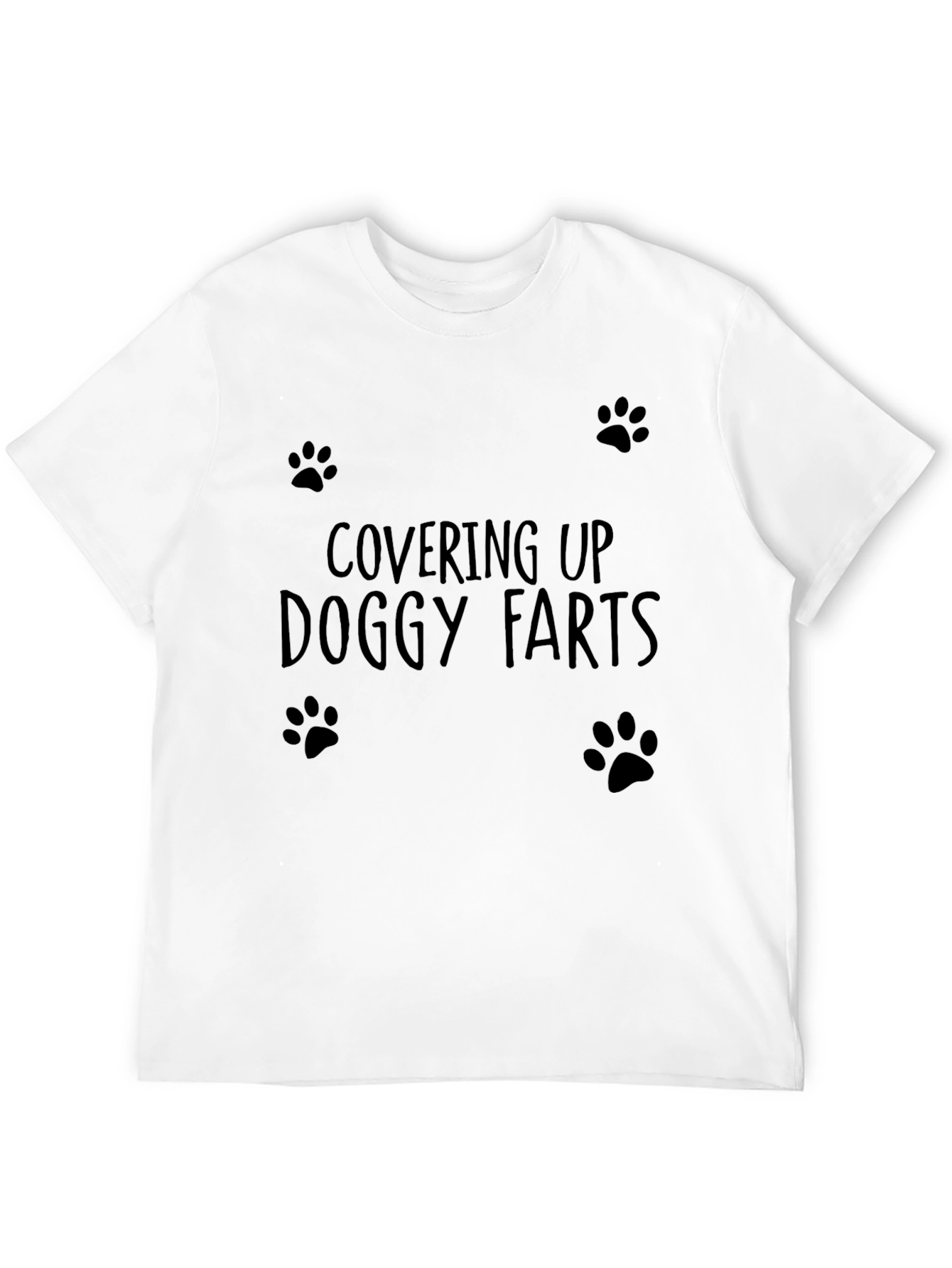Black Covering Up Doggy Farts Graphic Tee view 12
