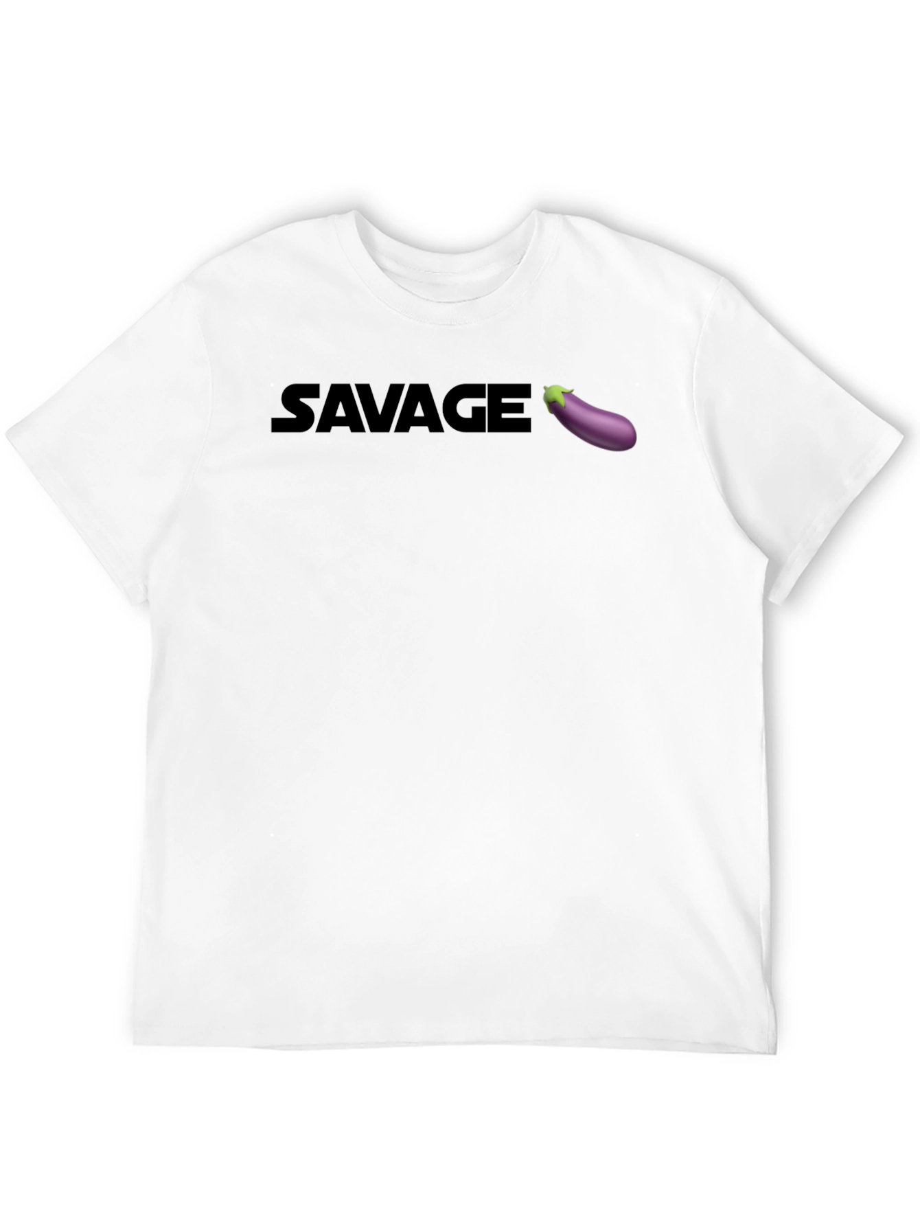 Black Savage Eggplant Graphic Tee - Unisex Black T-Shirt view 12