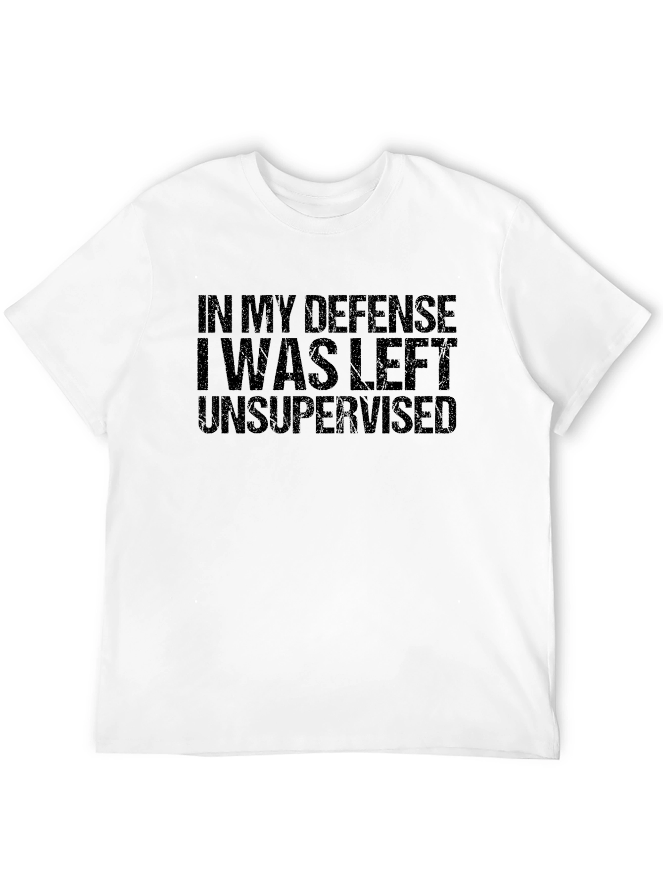 Black Funny "Unsupervised" Graphic Tee view 12