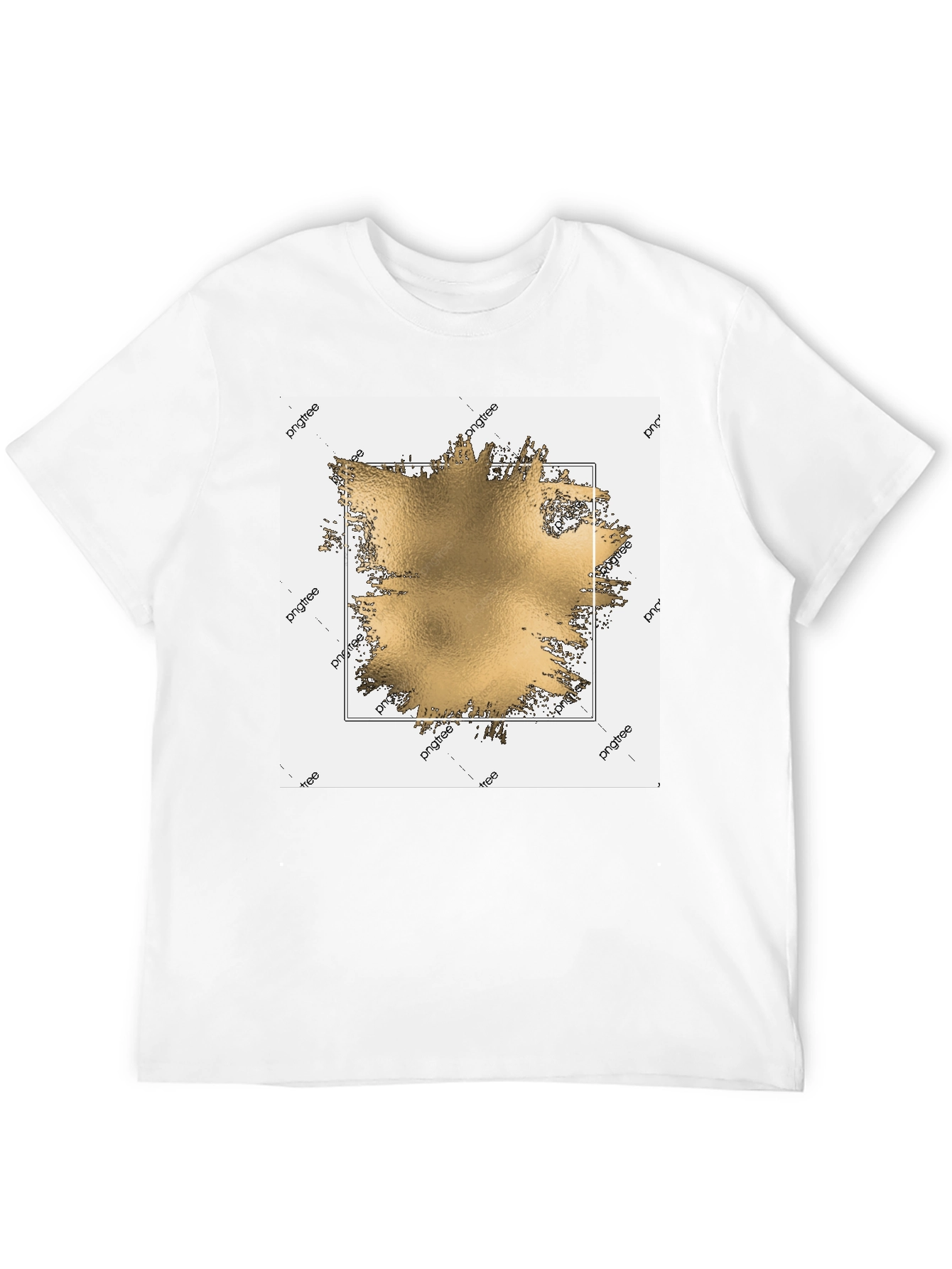 Black Modern Gold Graphic Black T-Shirt view 12
