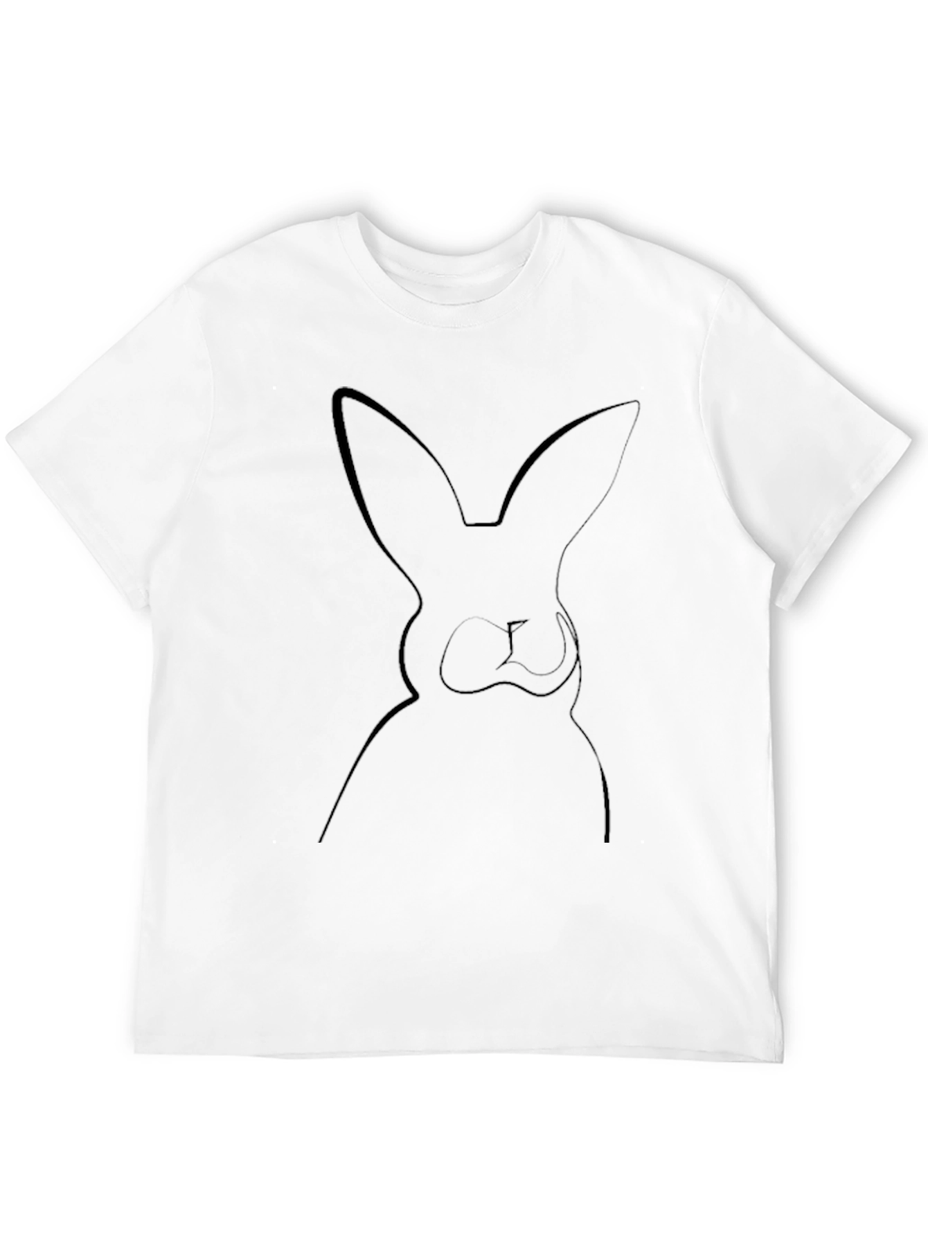 Black Rabbit Silhouette Tee - Soft Cotton Blend view 12