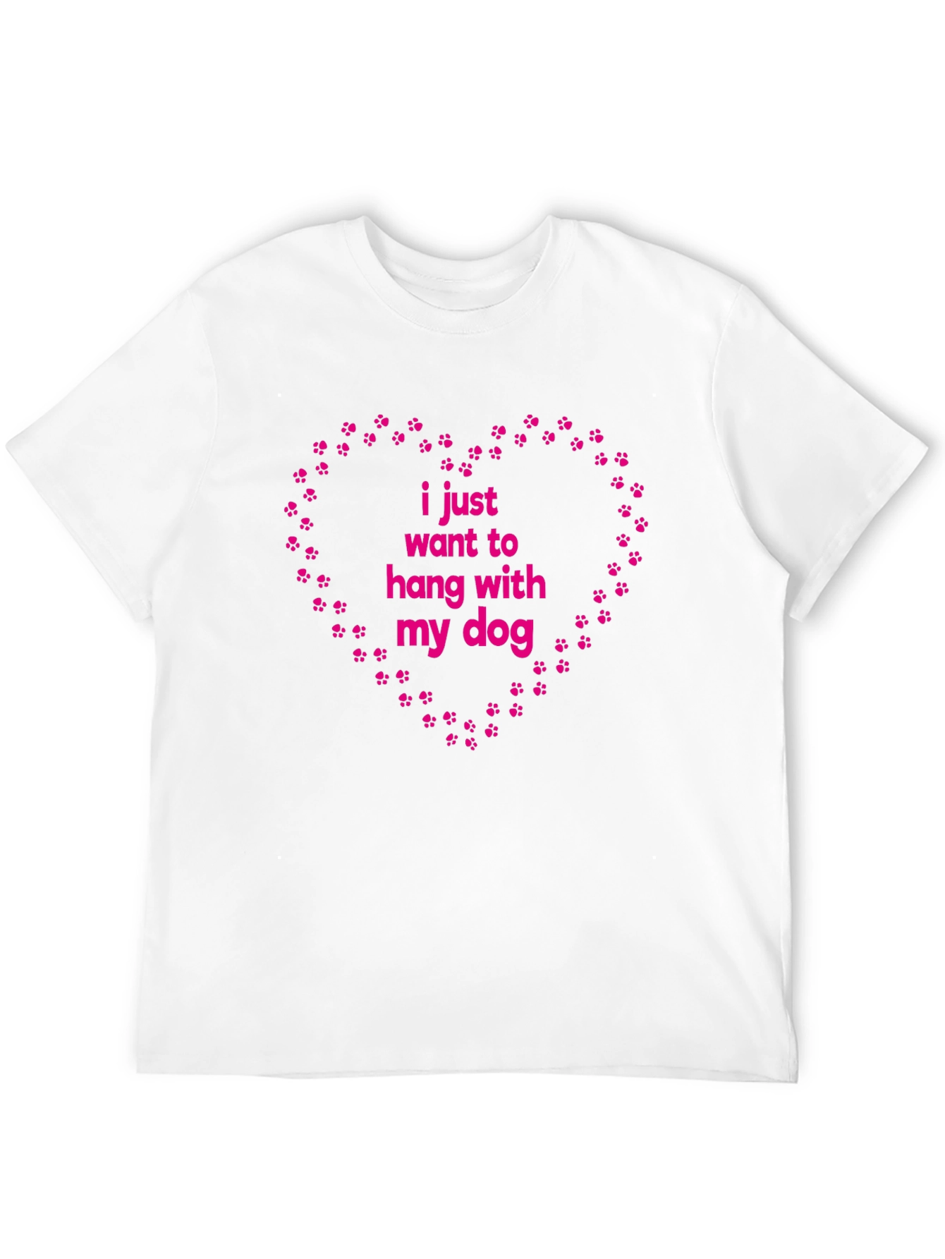 Black Dog Lover T-Shirt - Hang With My Dog Paw Print Heart view 12
