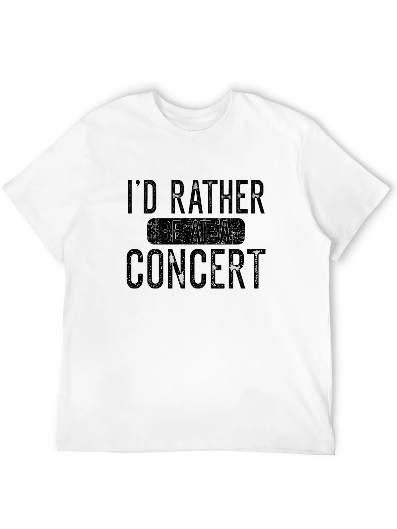 Black Concert Lover T-Shirt - I'd Rather Be At A Concert Tee view 12