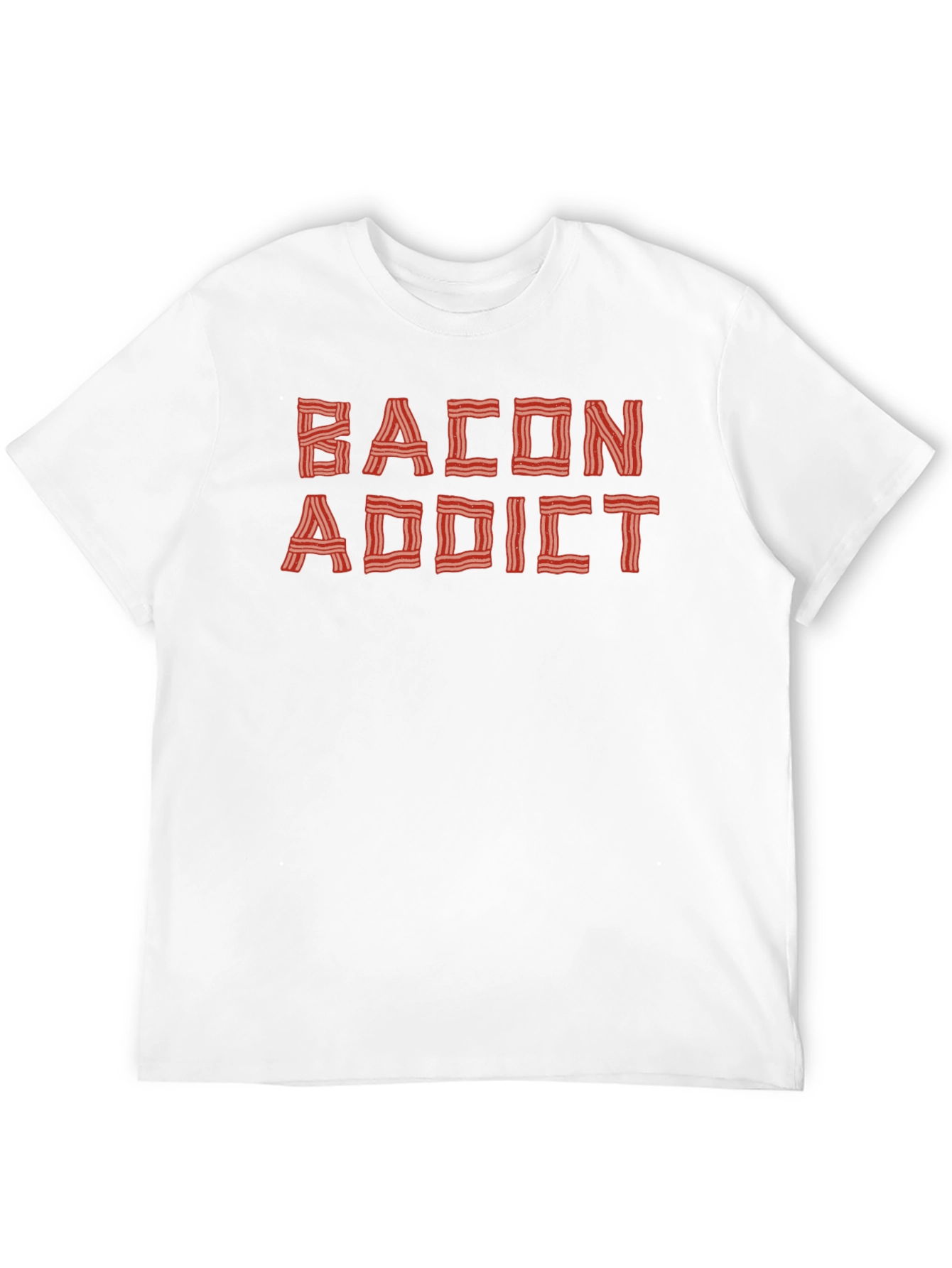 Black Bacon Addict Graphic Tee - Funny Food Lover T-Shirt view 12